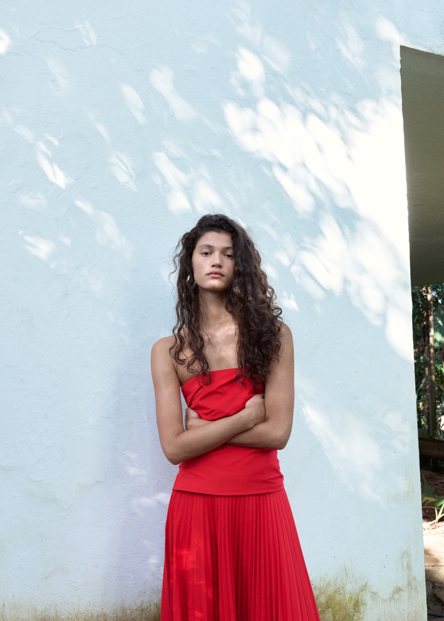 Vestido palabra de honor combinado - Detalle del artículo 1