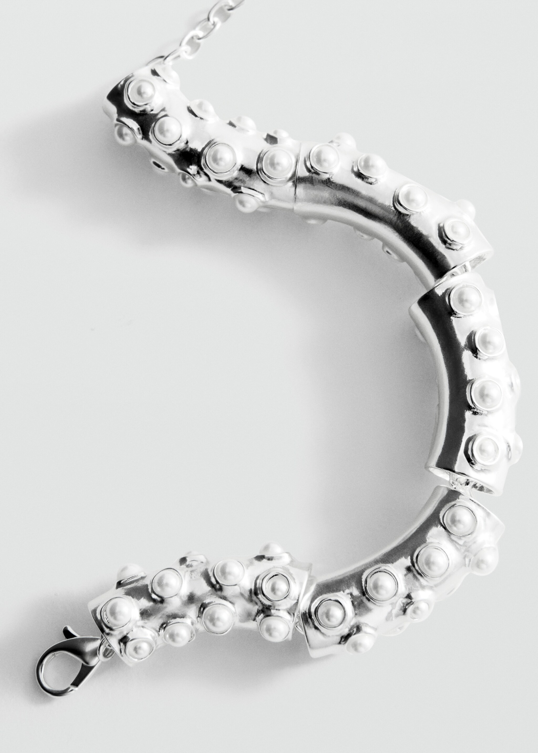 Pearl appliqué bracelet - رؤية وسط, فضي. Ref: 27077797-00.