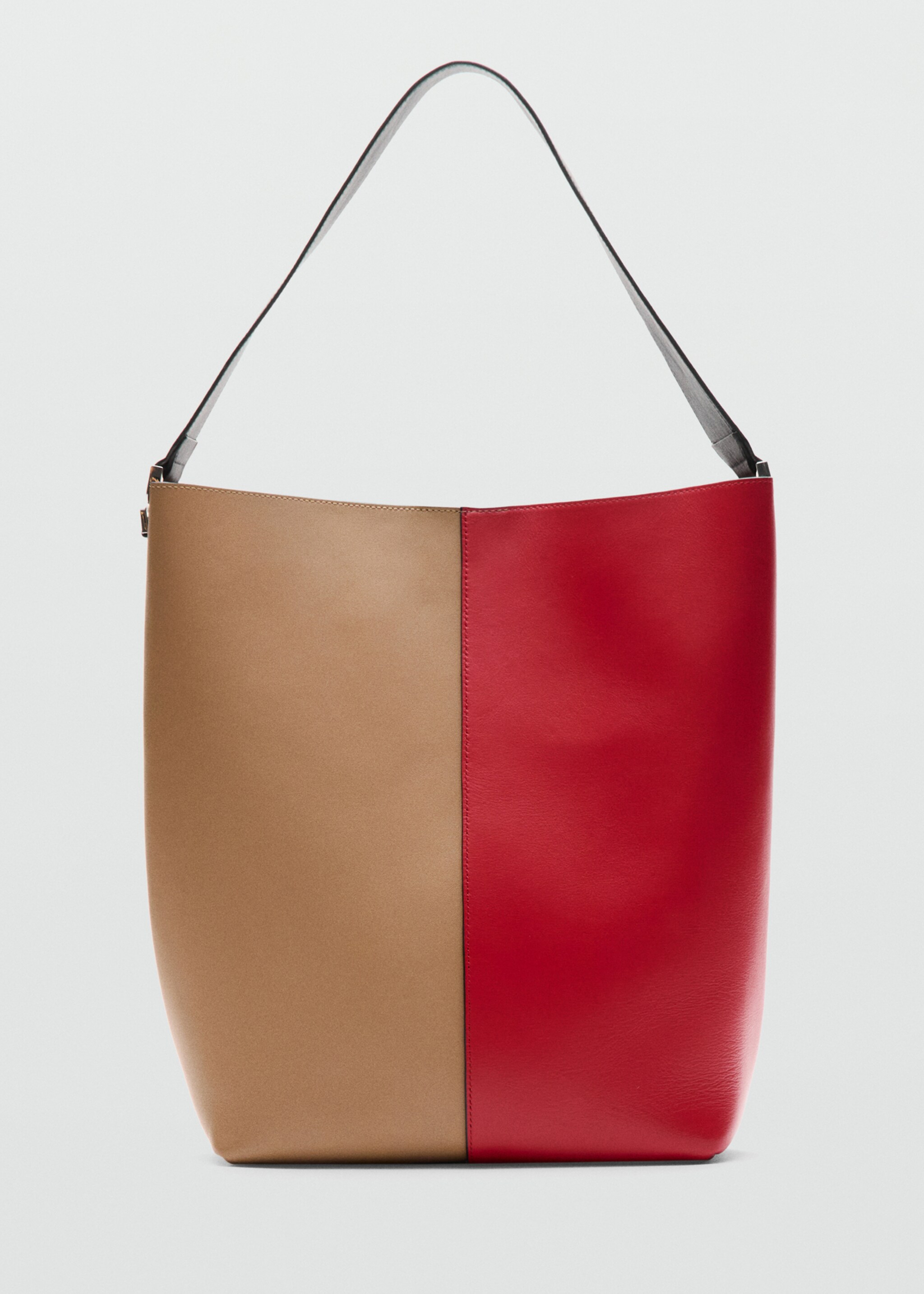 Bicolour leather bucket bag - Article without model, Red. Ref: 27077800-00.