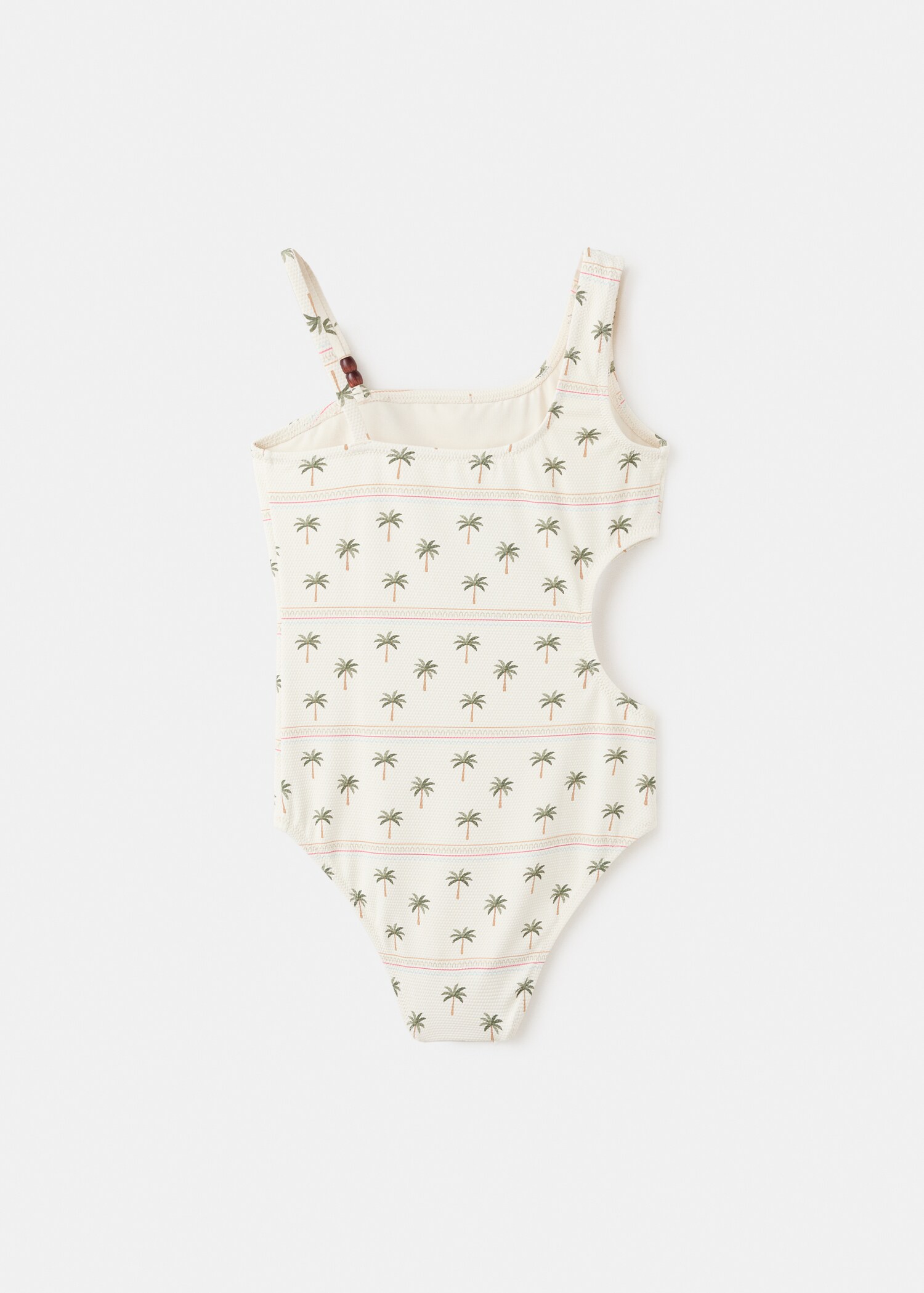 Palm trees print swimsuit trunks - Reverse of the article