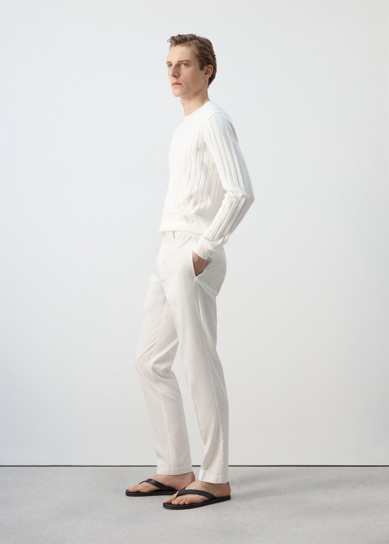 Regular-fit lyocell trousers - Details of the article 2