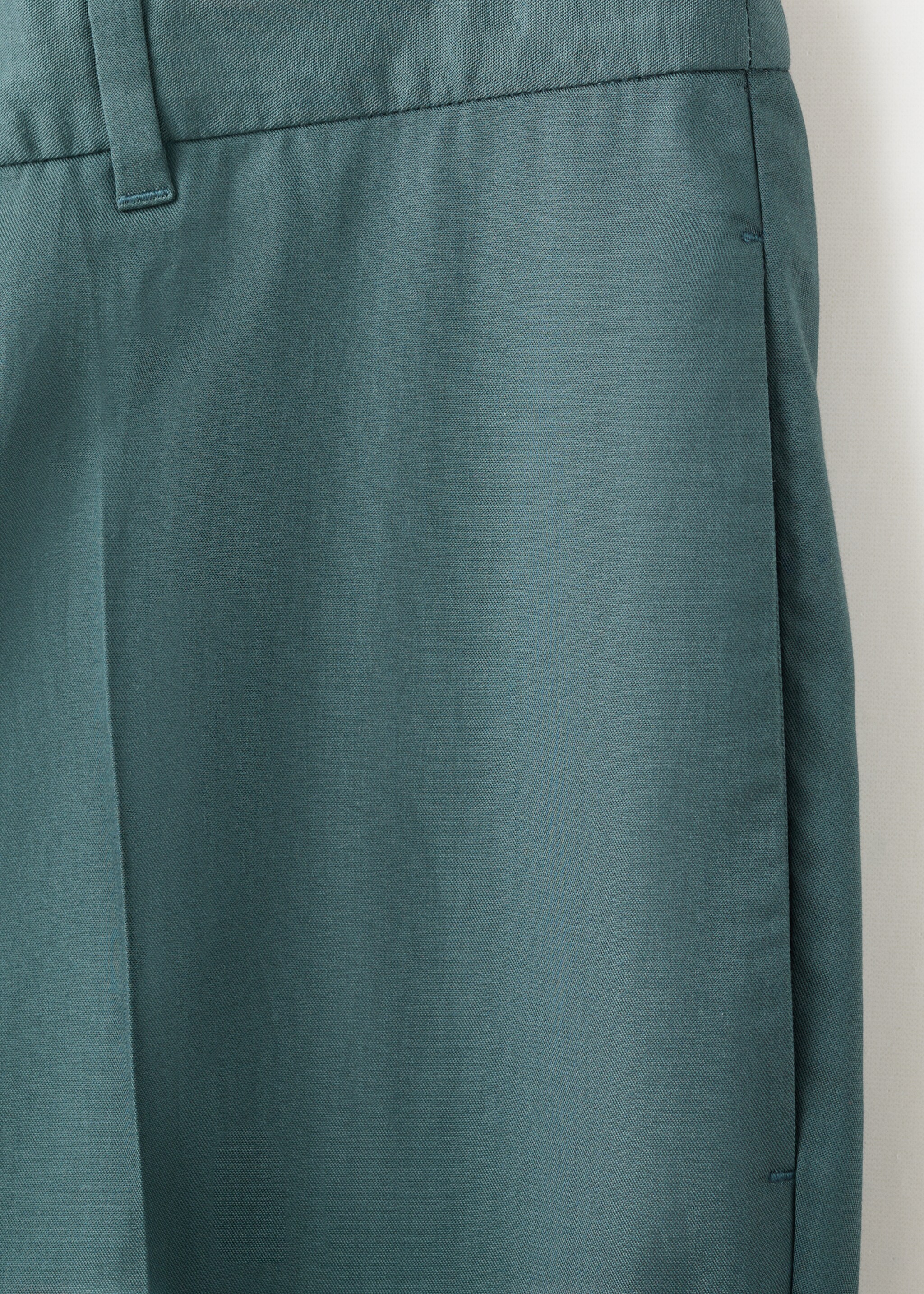 Regular-fit lyocell trousers - Details of the article 0, Forest Green. Ref: 27077894-00.