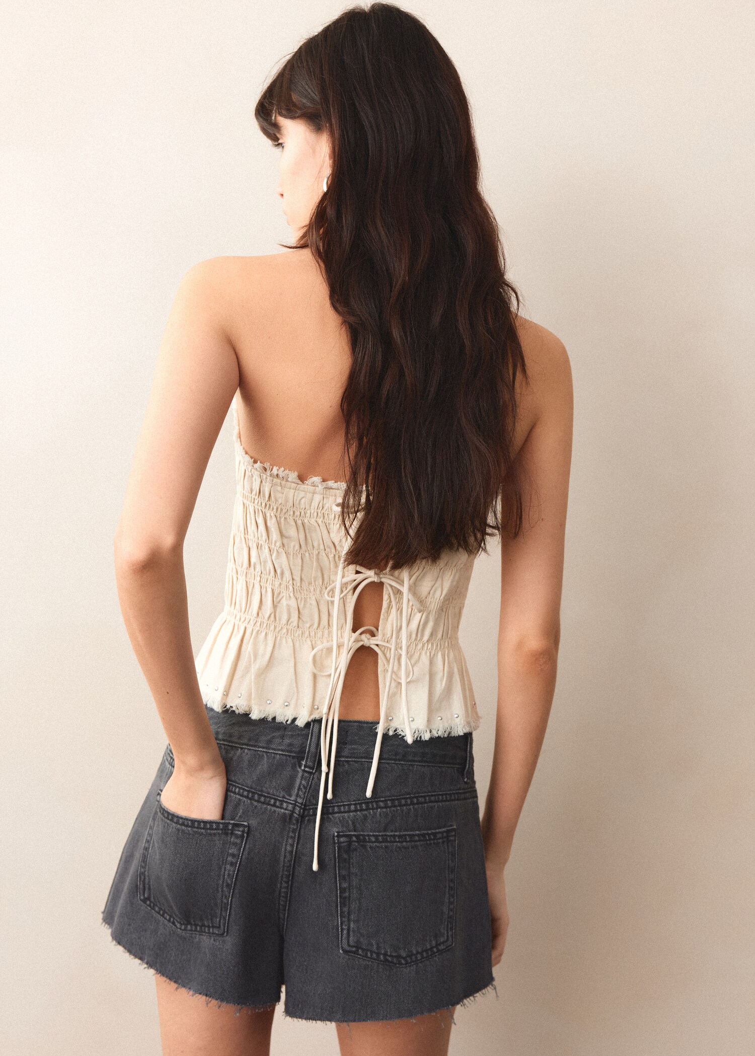 Short taille haute clouté - Verso de l’article