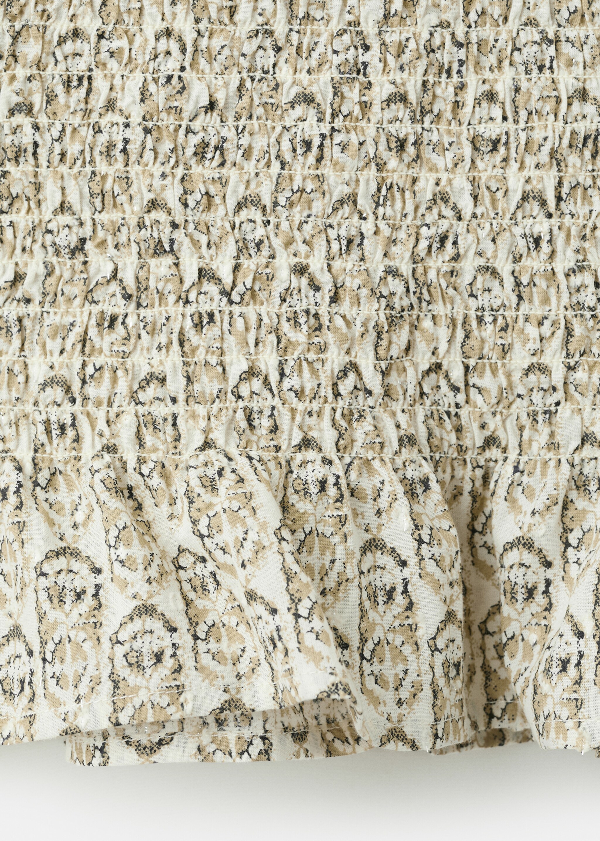 Vestido com rufos e gola halter - Pormenor do artigo 0, Branco-pérola. Ref: 27077906-00.