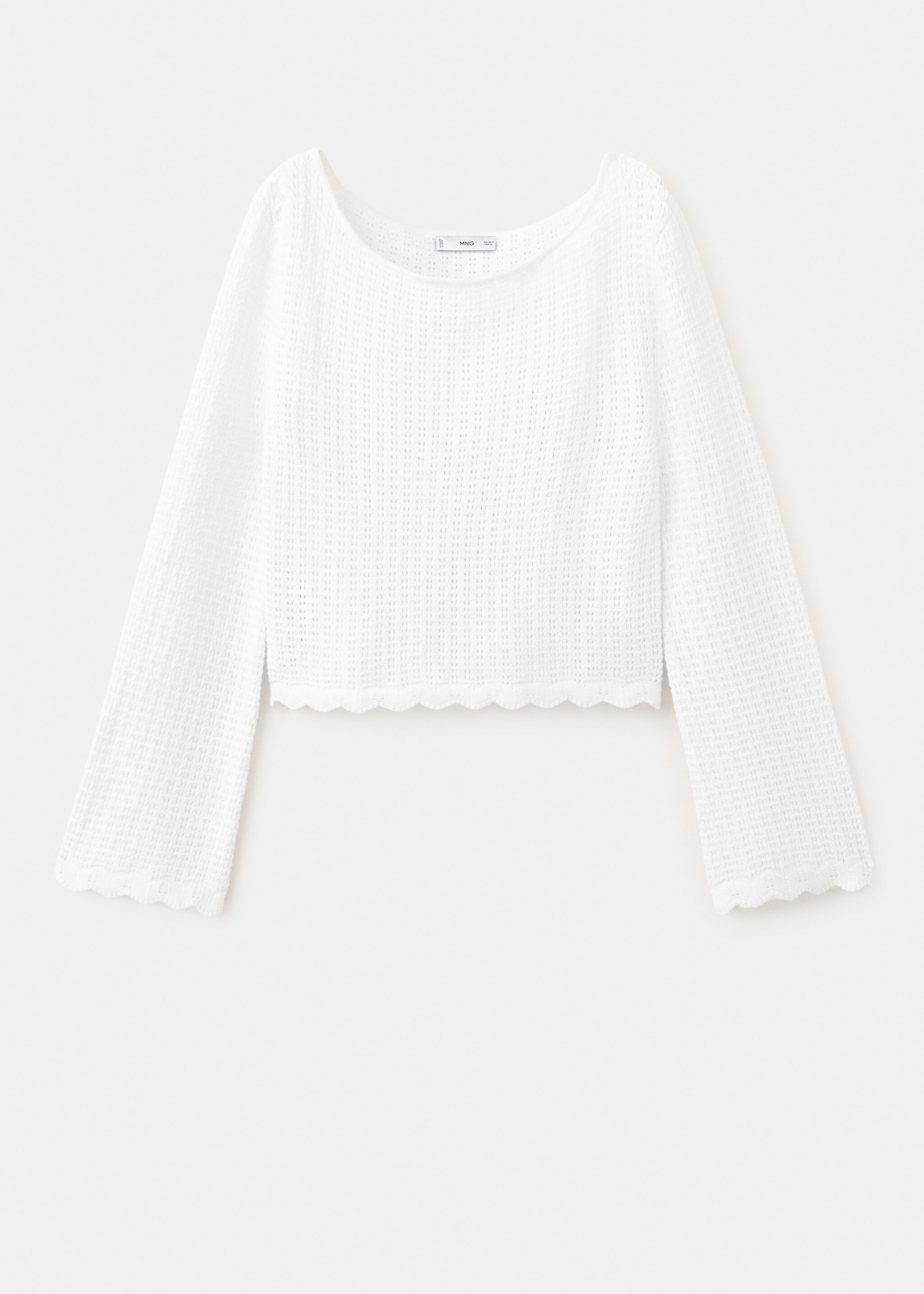 Knitted ribbed sweater - Article without model, White. Ref: 27077907-00.