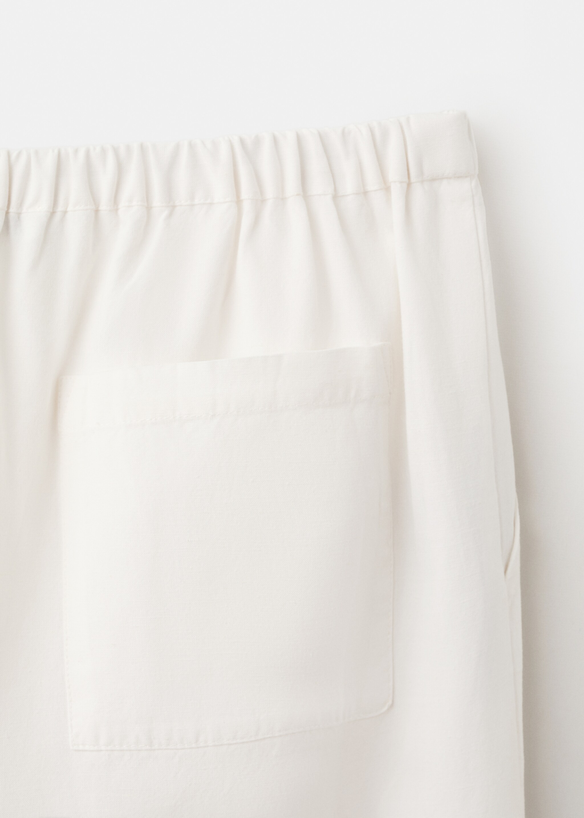Flowy straight-fit trousers - Details of the article 0, White. Ref: 27077908-00.