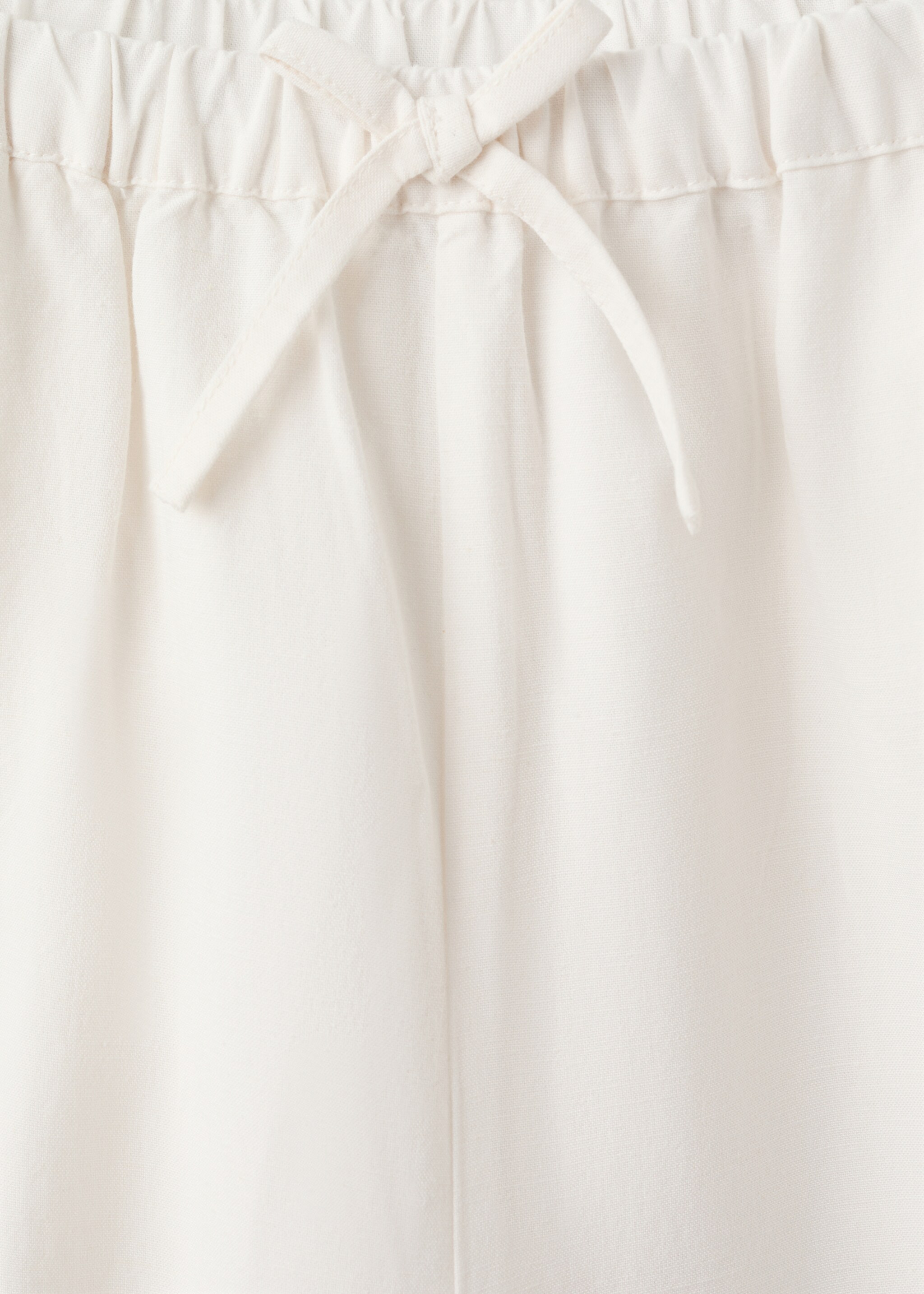 Flowy straight-fit trousers - Details of the article 8, White. Ref: 27077908-00.