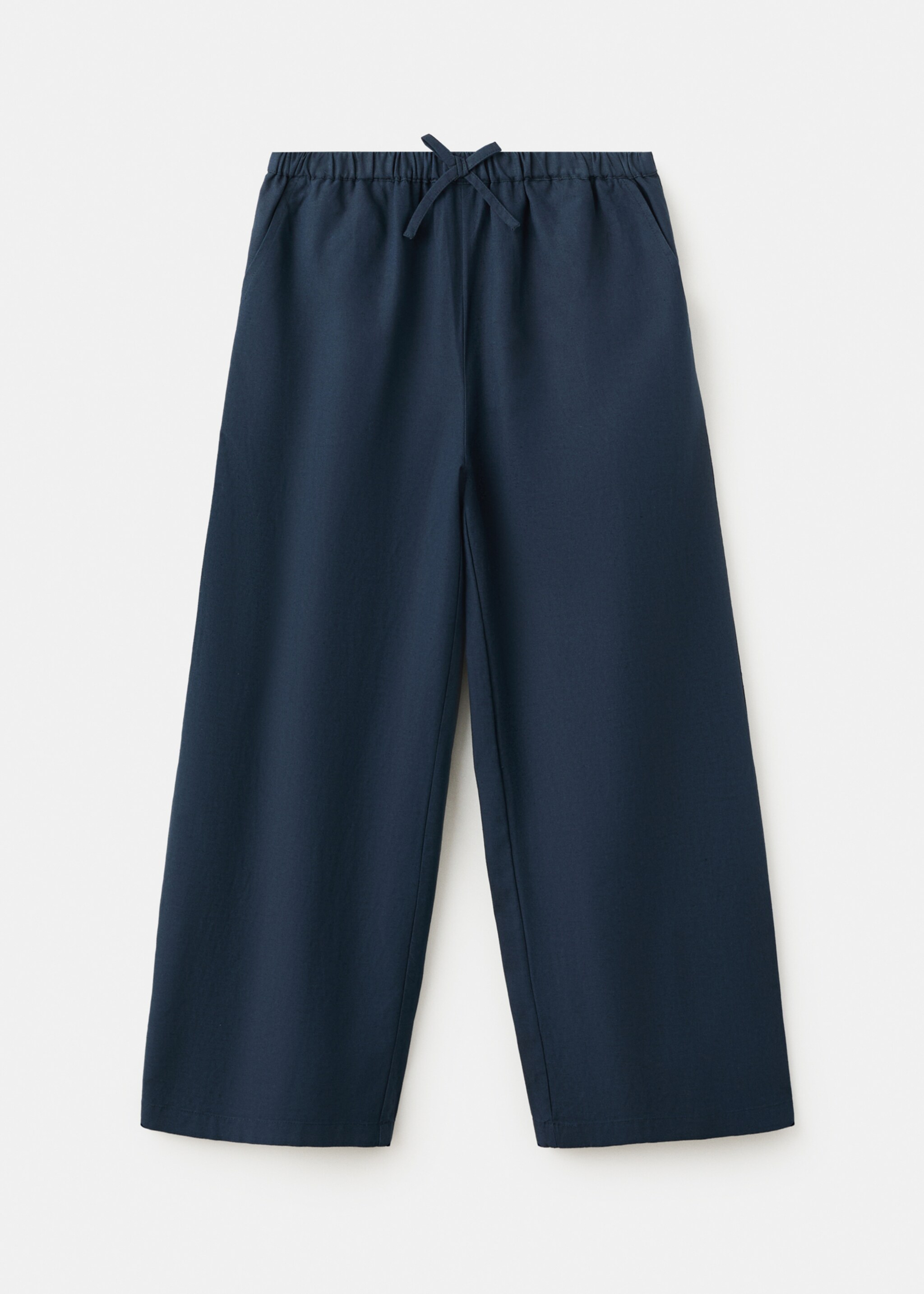 Flowy straight-fit trousers - Article without model, Navy. Ref: 27077908-00.