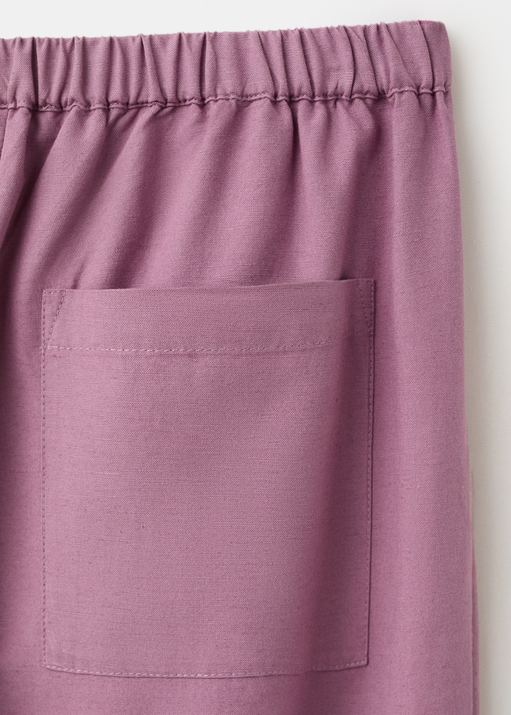 Flowy straight-fit trousers - Details of the article 0, Light/Pastel Purple. Ref: 27077908-00.