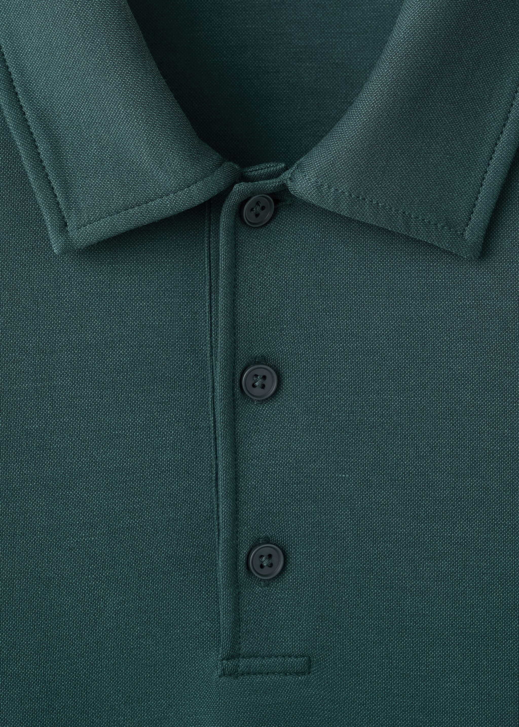 قميص بولو بحياكة دقيقة - تفاصيل المنتج 0, أخضر غامق. Ref: 27077909-00.