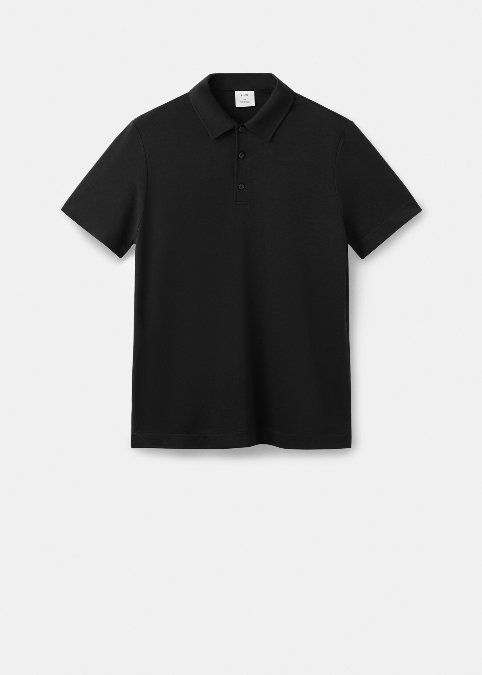 قميص بولو بحياكة دقيقة - منتج دون نموذج, أسود. Ref: 27077909-00.