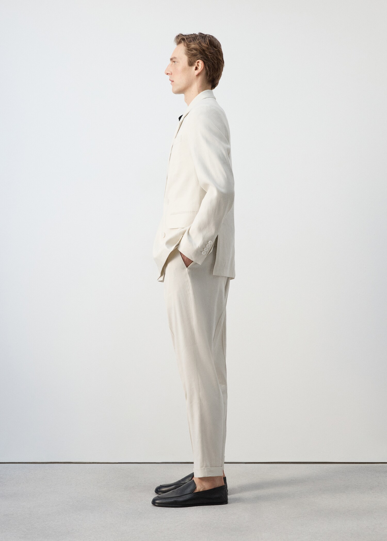 Boston regular-fit double-breasted suit jacket - Details of the article 2