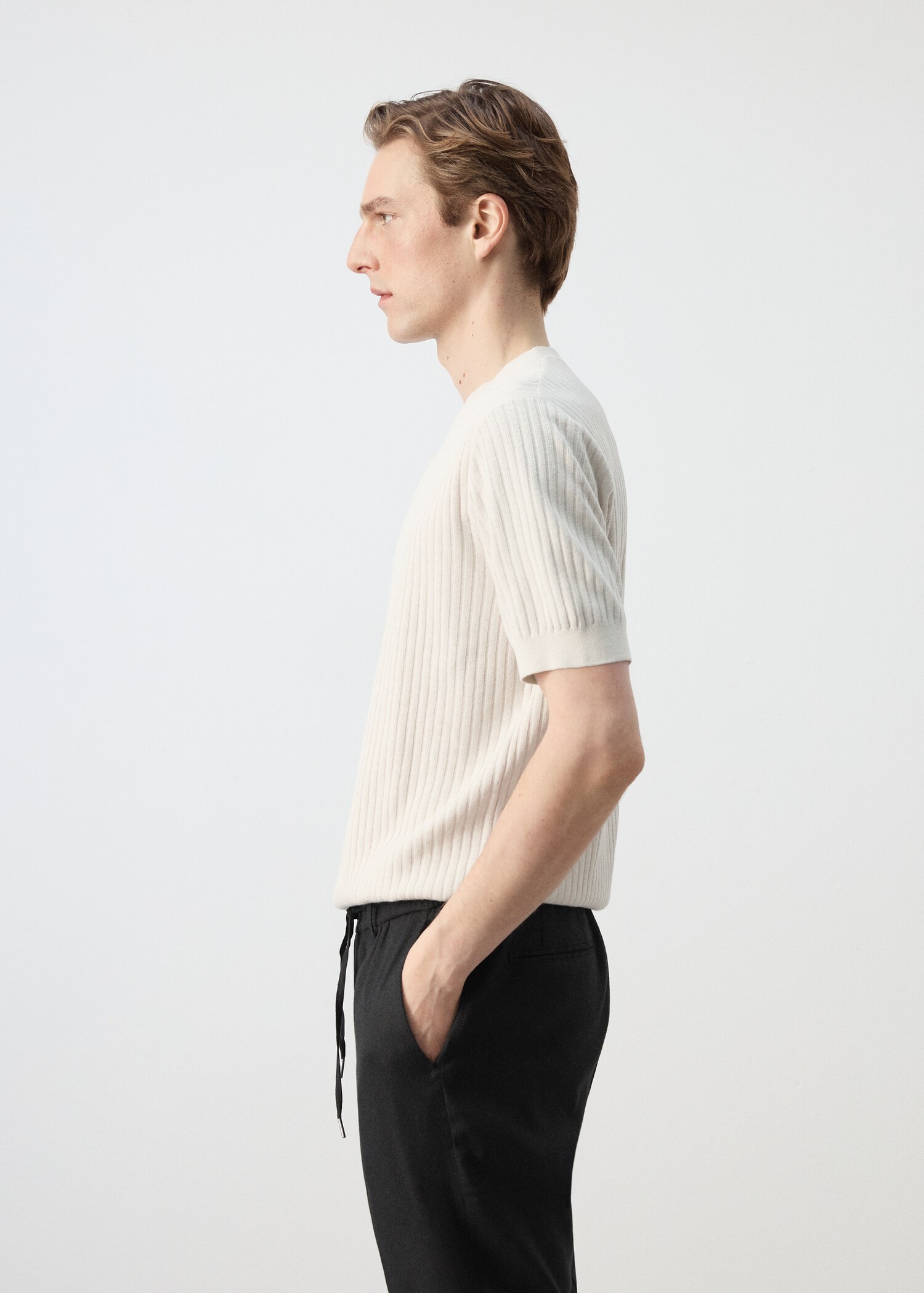 Ribbed  knit t-shirt - Details of the article 2