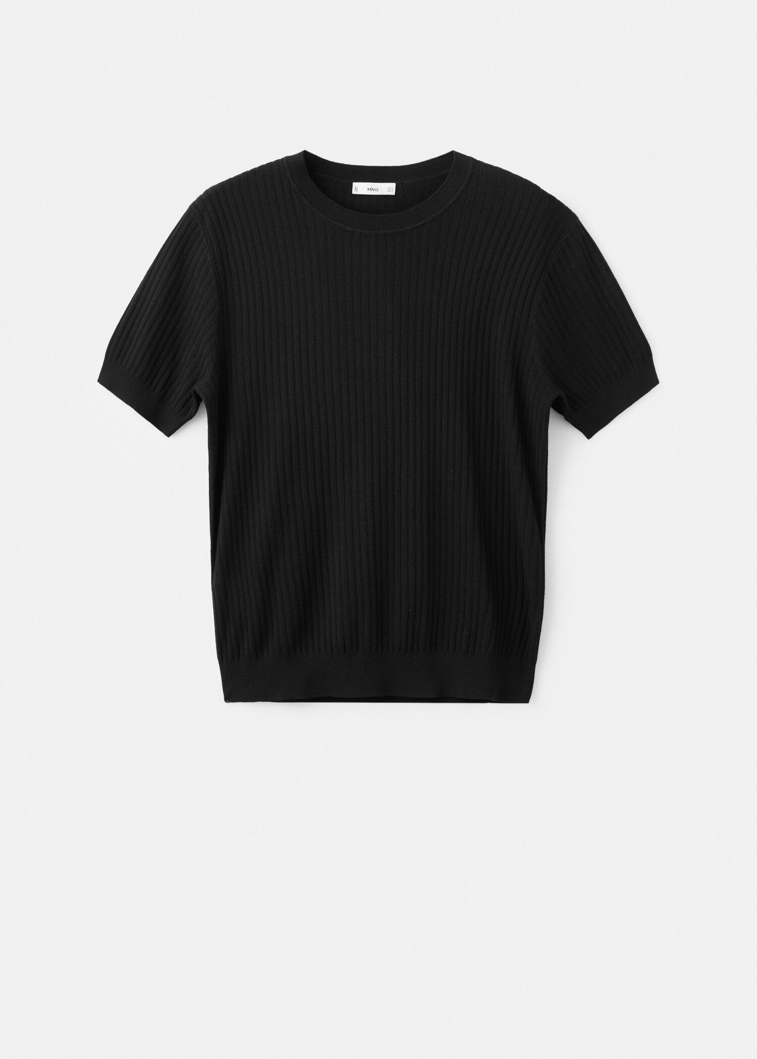Ribbed  knit t-shirt - Article without model