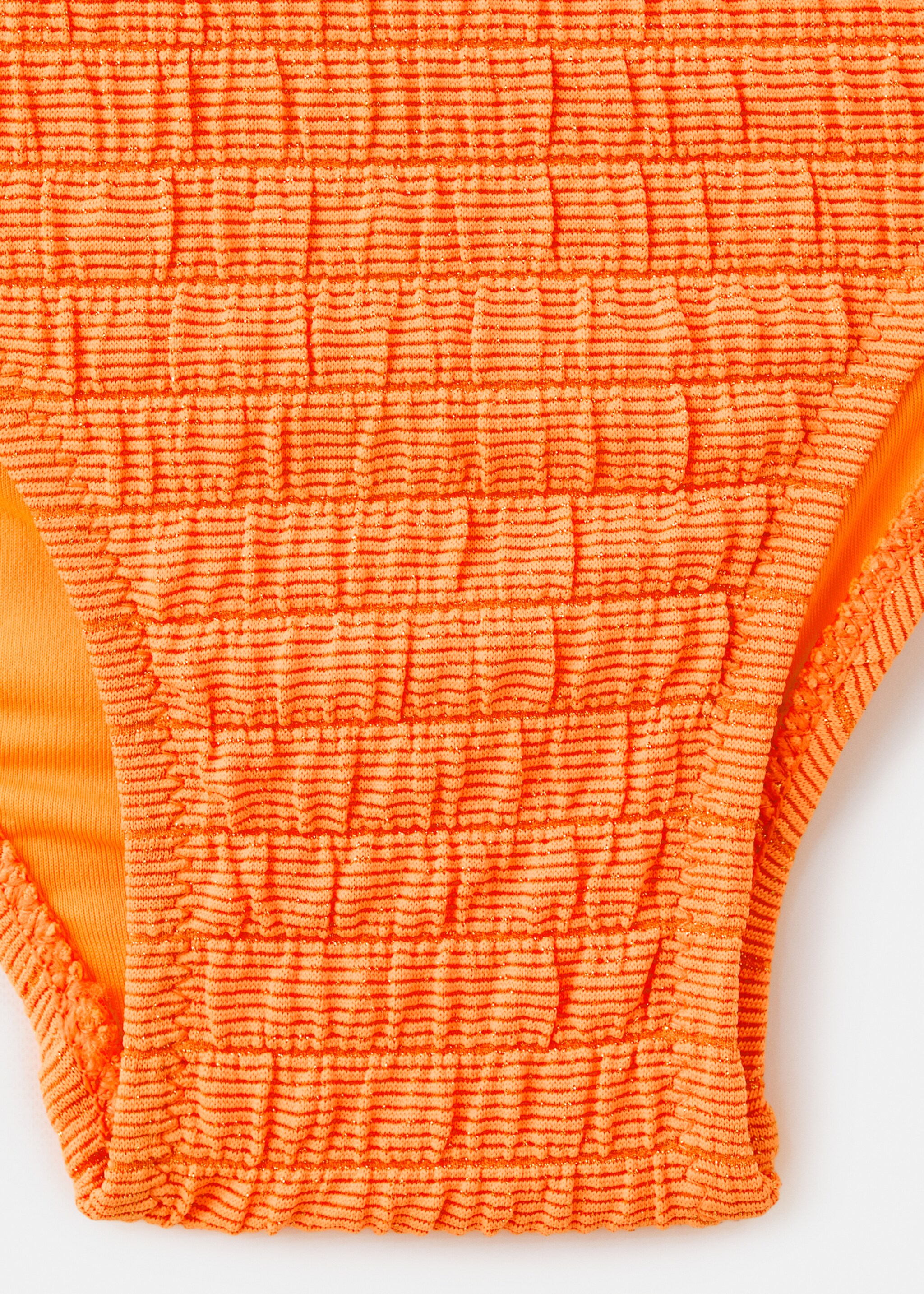 Textured bikini - Details of the article 0, Orange. Ref: 27077918-00.