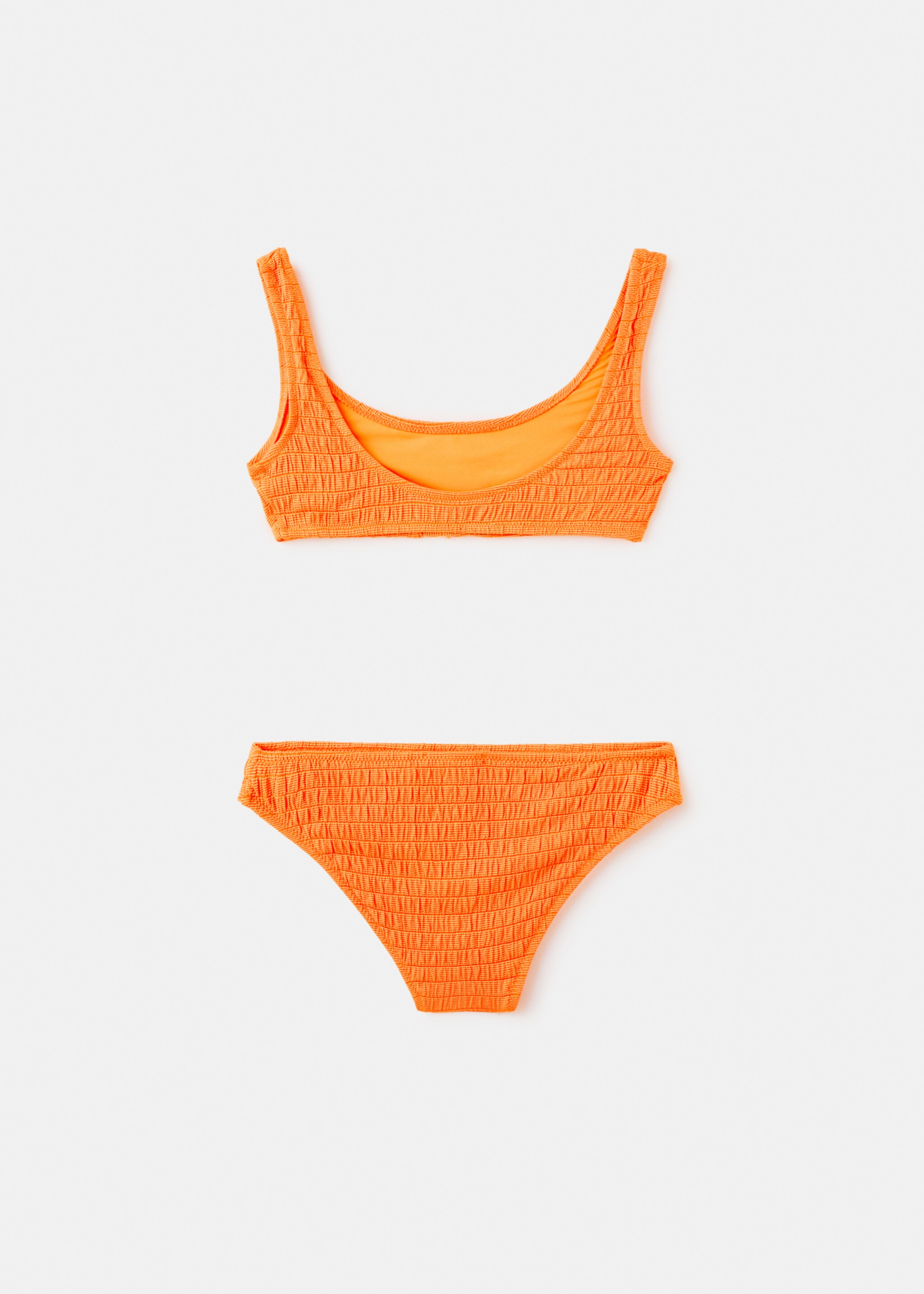 Textured bikini - Reverse of the article, Orange. Ref: 27077918-00.