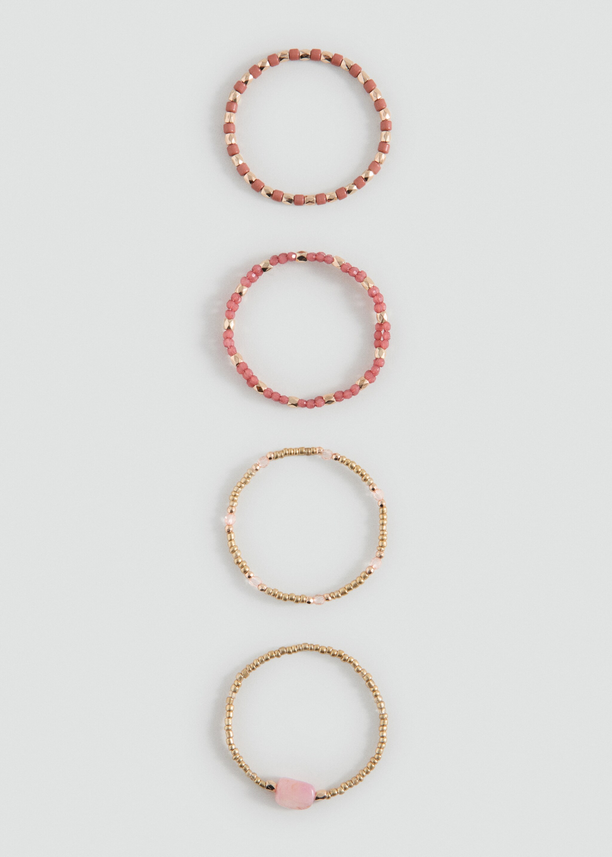Set of 4 combined bracelets - Medium plane, Maroon. Ref: 27077919-00.
