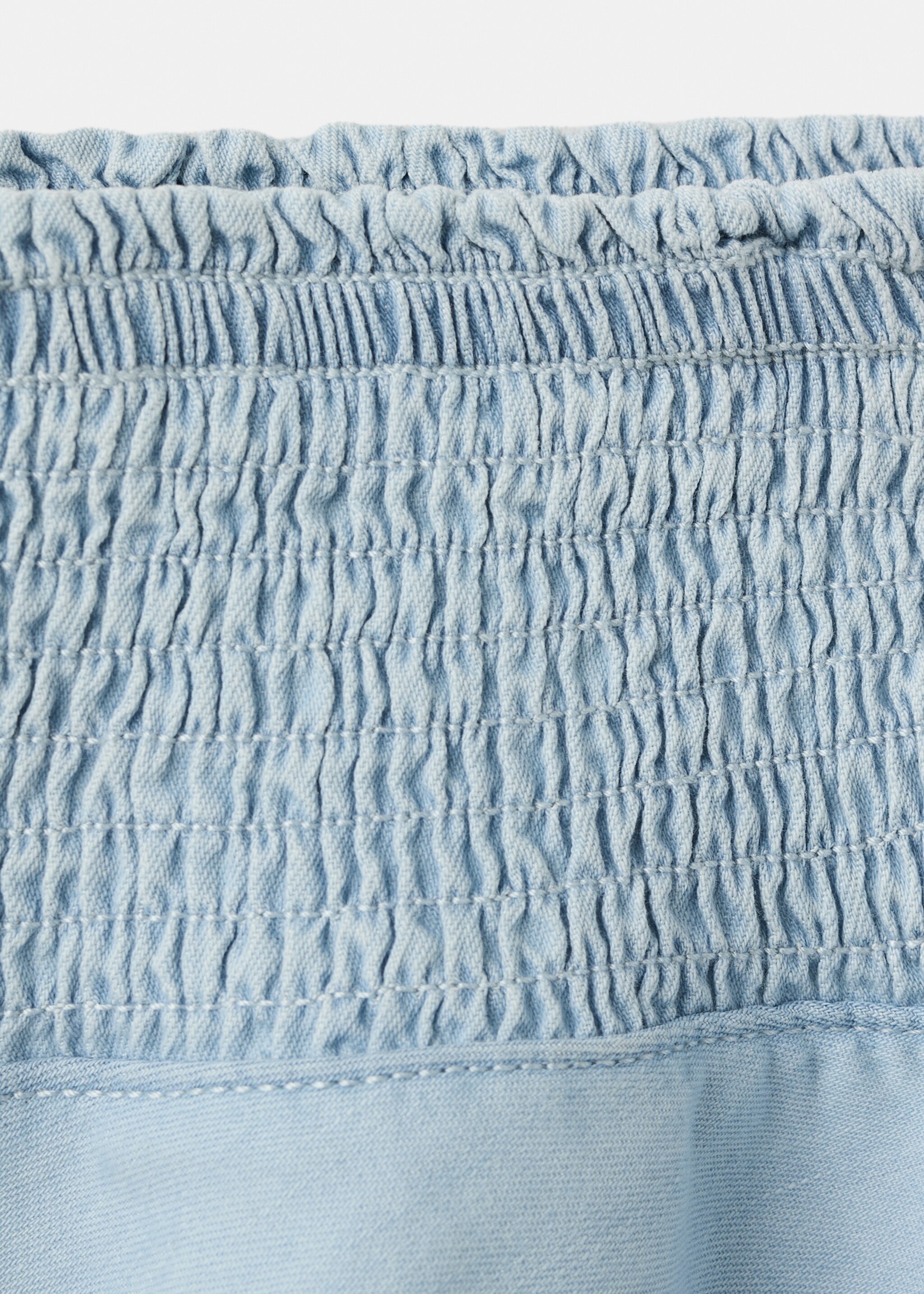 Lyocell-Baumwollrock mit Rüschen - Detail des Artikels 0, Hellblau. Ref: 27077922-00.