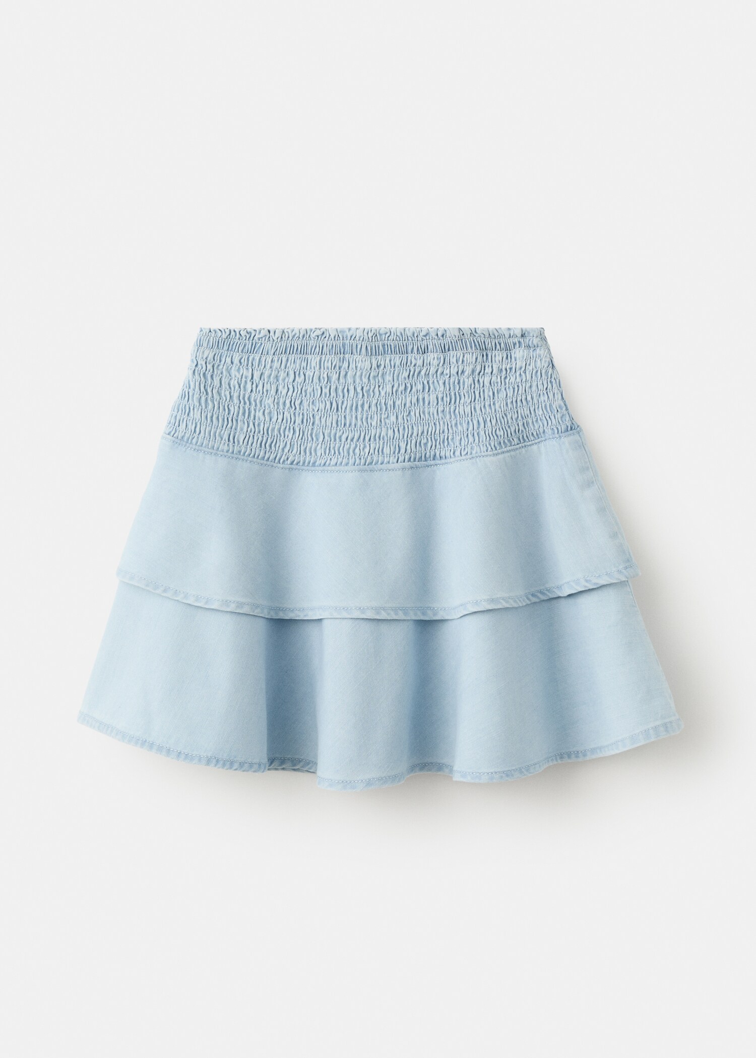 Lyocell-Baumwollrock mit Rüschen - Rückseite des Artikels