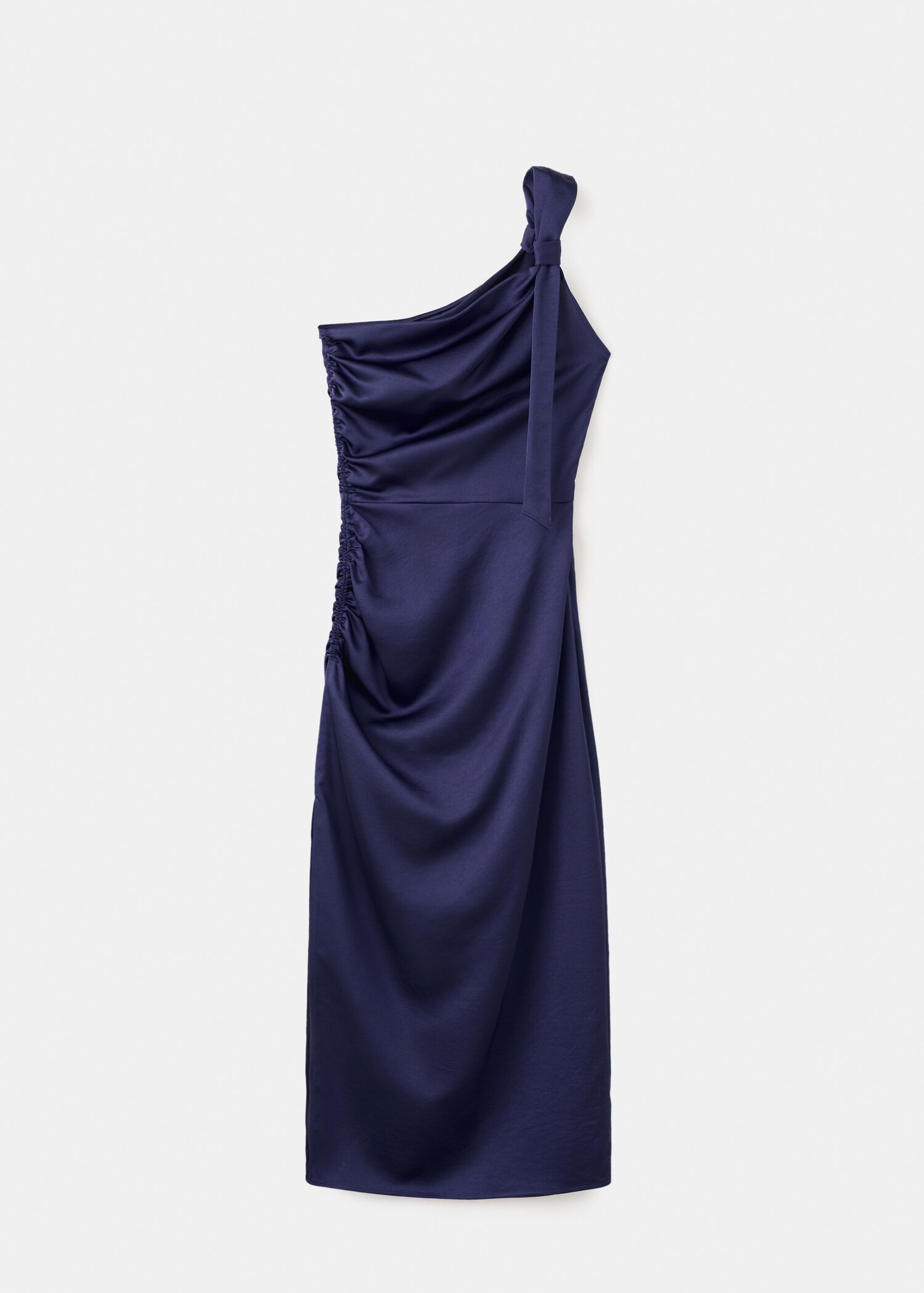 Ασύμμετρο φόρεμα με πλευρικό σούρωμα - Προϊόν χωρίς μοντέλο