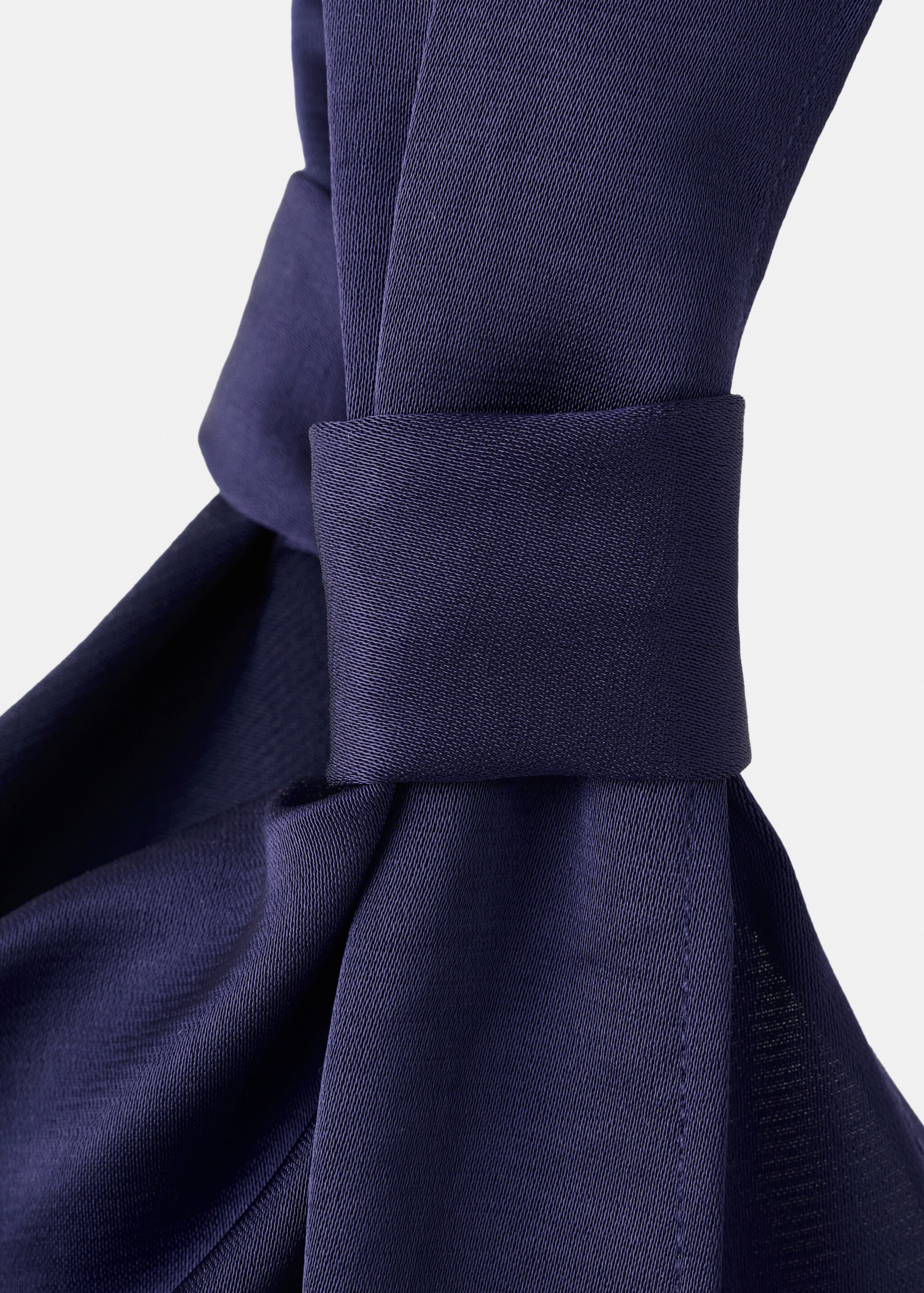 Ασύμμετρο φόρεμα με πλευρικό σούρωμα - Λεπτομέρεια του προϊόντος 0, Μπλε Νύχτας. Ref: 27077926-00.