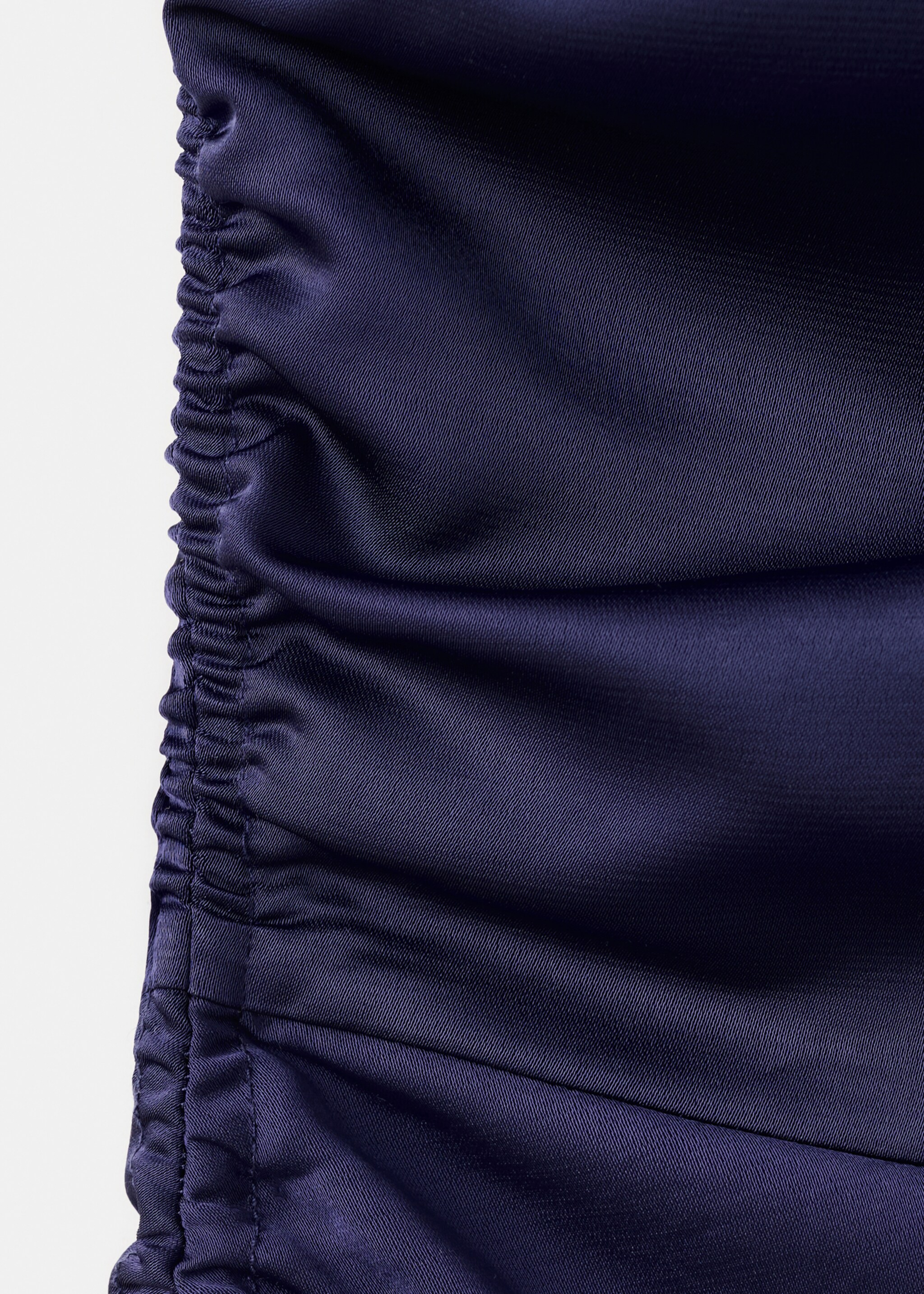 Ασύμμετρο φόρεμα με πλευρικό σούρωμα - Λεπτομέρεια του προϊόντος 8, Μπλε Νύχτας. Ref: 27077926-00.