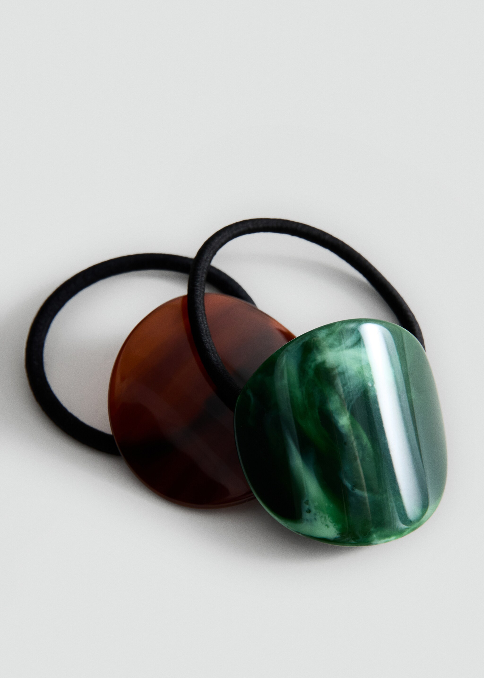 Pack of 2 hair bobbles - Details of the article 1, Brown. Ref: 27077931-00.