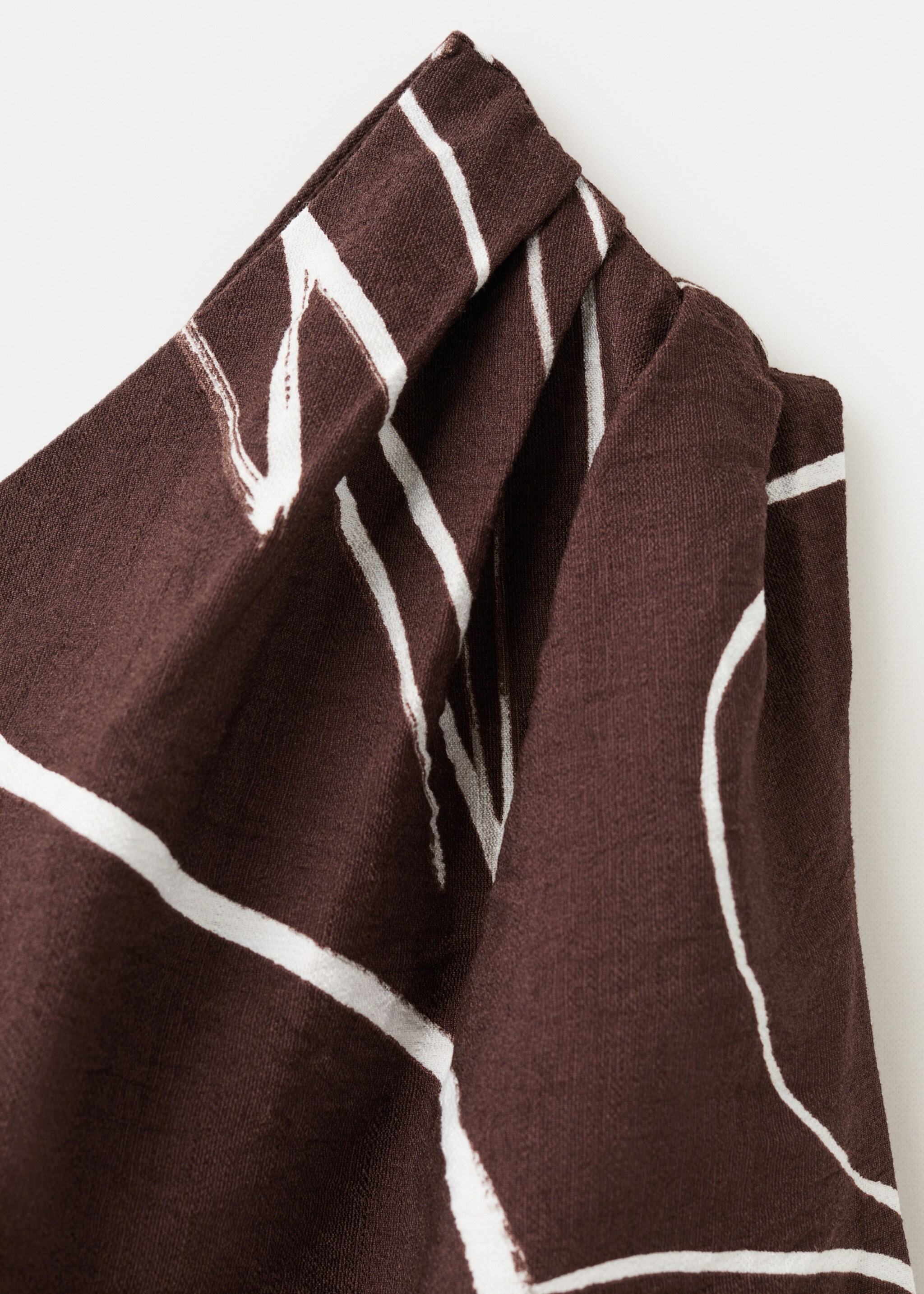 Asymmetric printed top - Details of the article 0, Brown. Ref: 27077940-00.