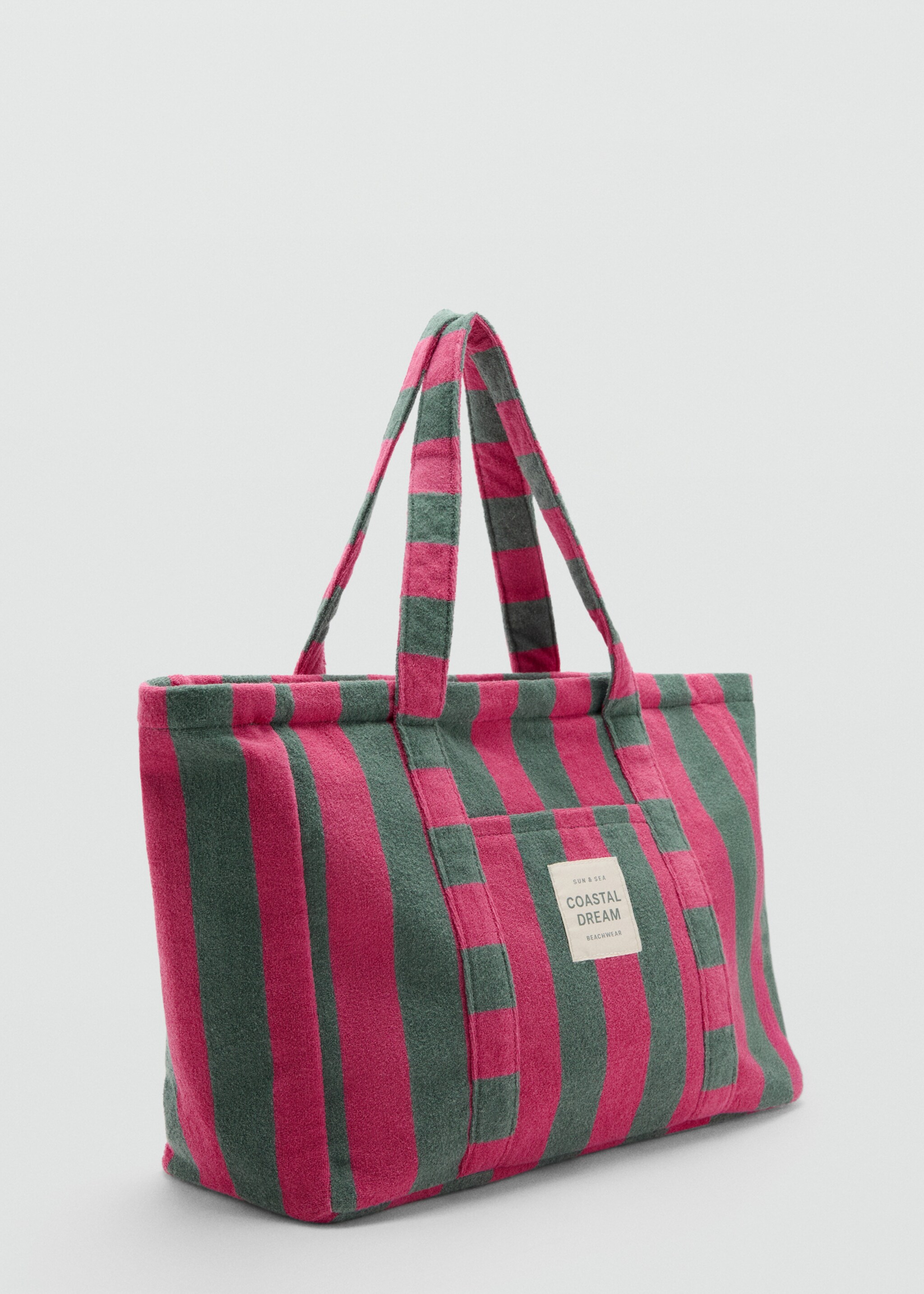 Striped maternity bag - Medium plane, Green. Ref: 27078260-00.