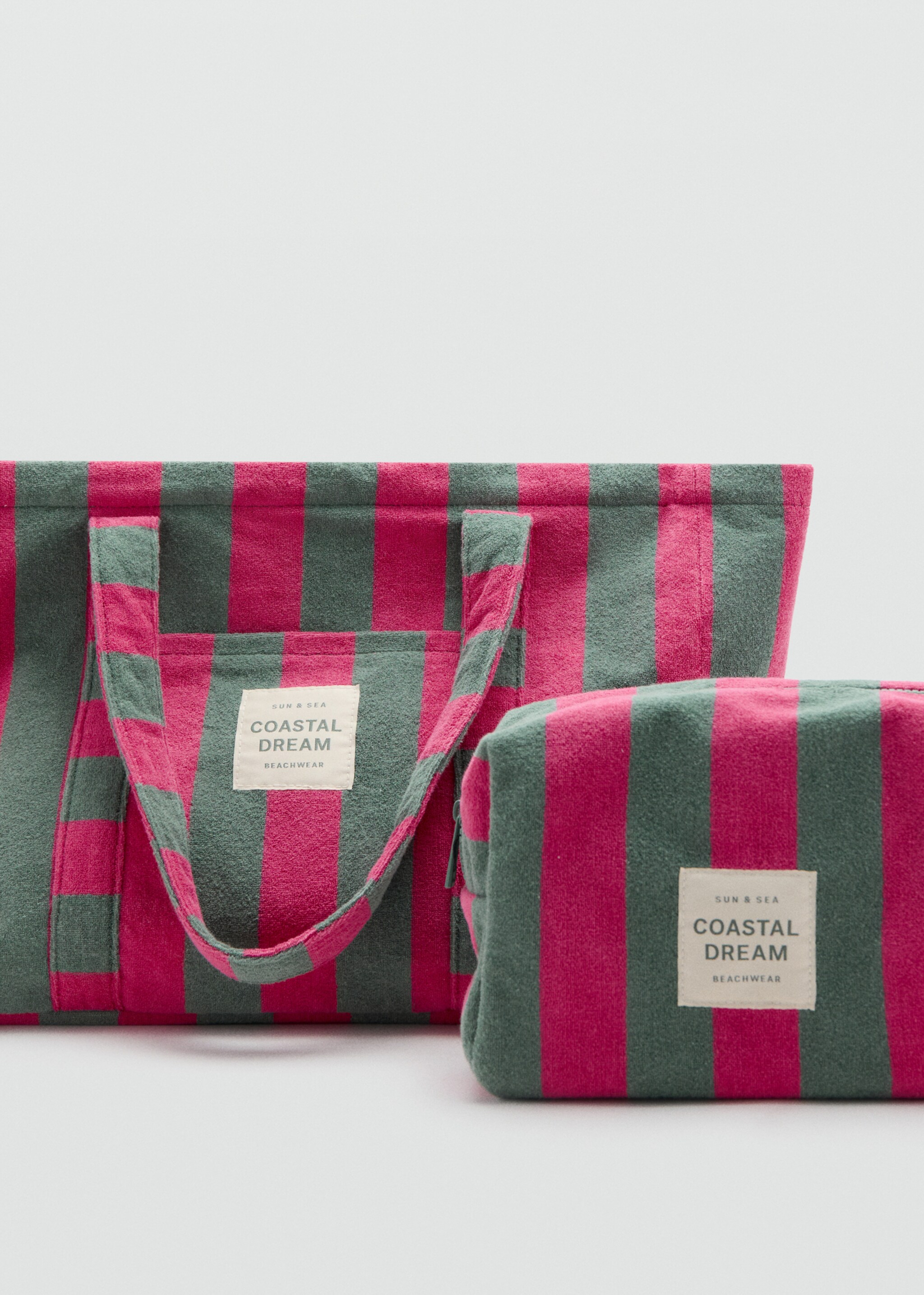 Striped maternity bag - Details of the article 3, Green. Ref: 27078260-00.