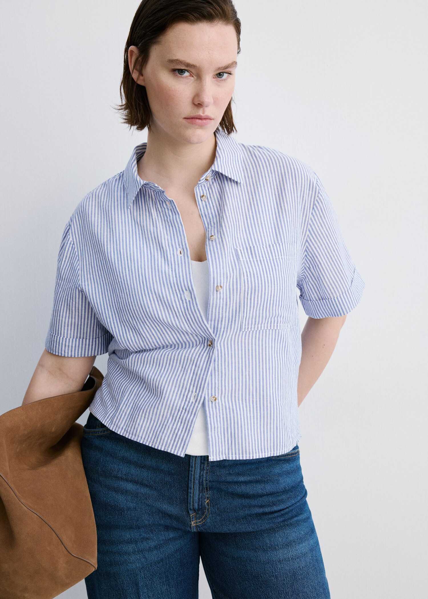 Short sleeve striped shirt - Details of the article 5