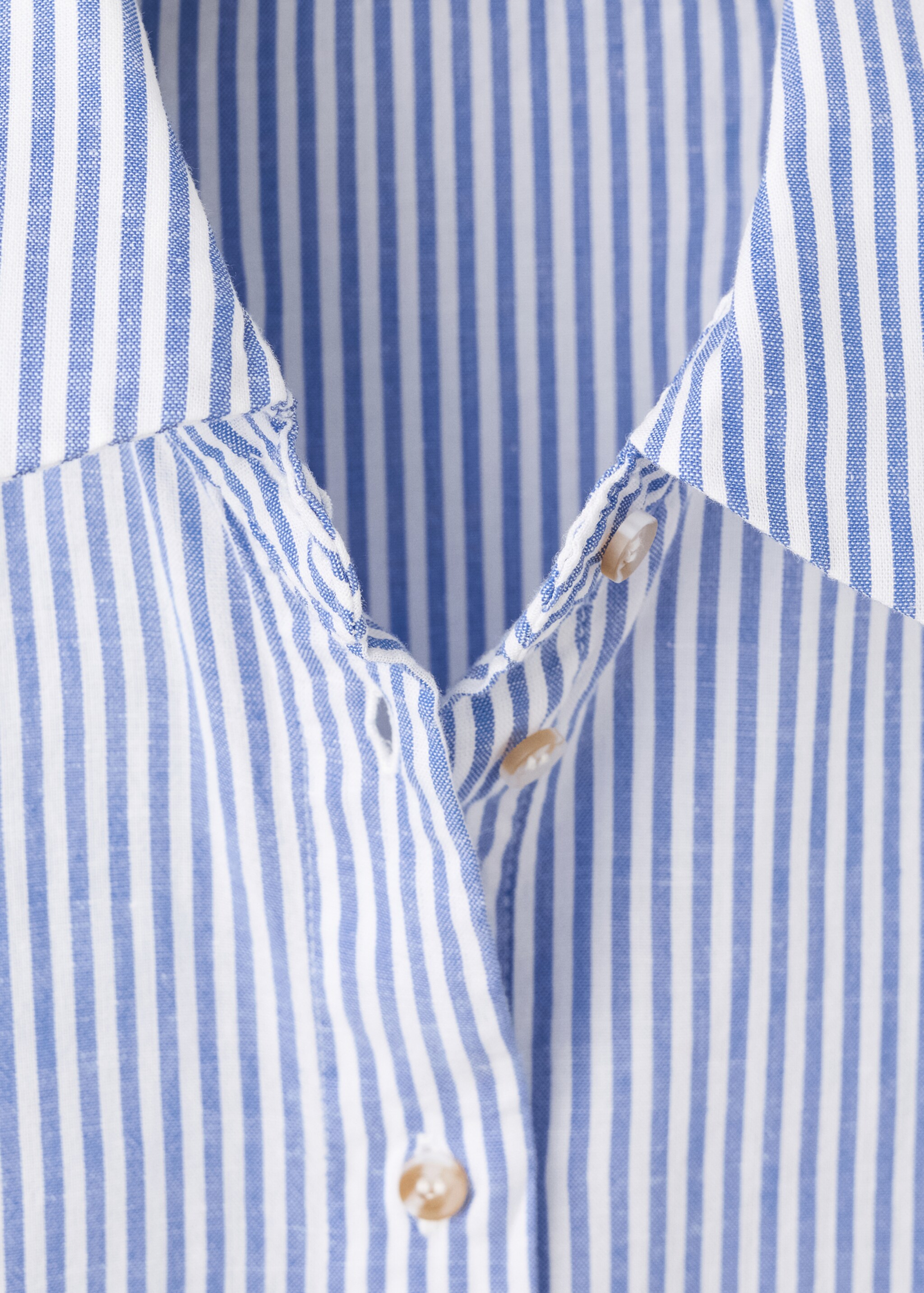 Short sleeve striped shirt - Details of the article 8, Sky Blue. Ref: 27078265-00.