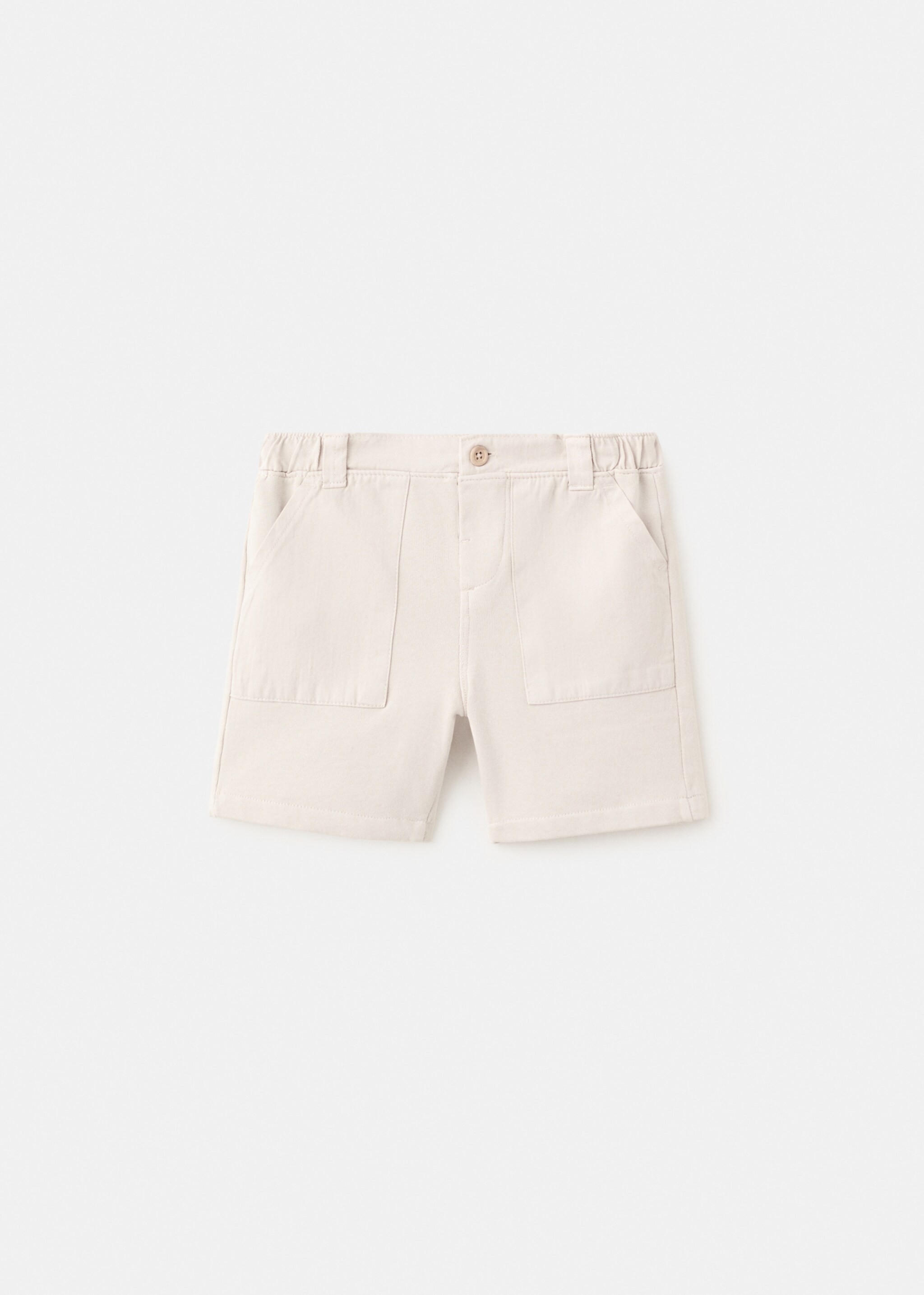 Pockets cotton Bermuda shorts - Article without model, Light/Pastel Grey. Ref: 27078268-00.
