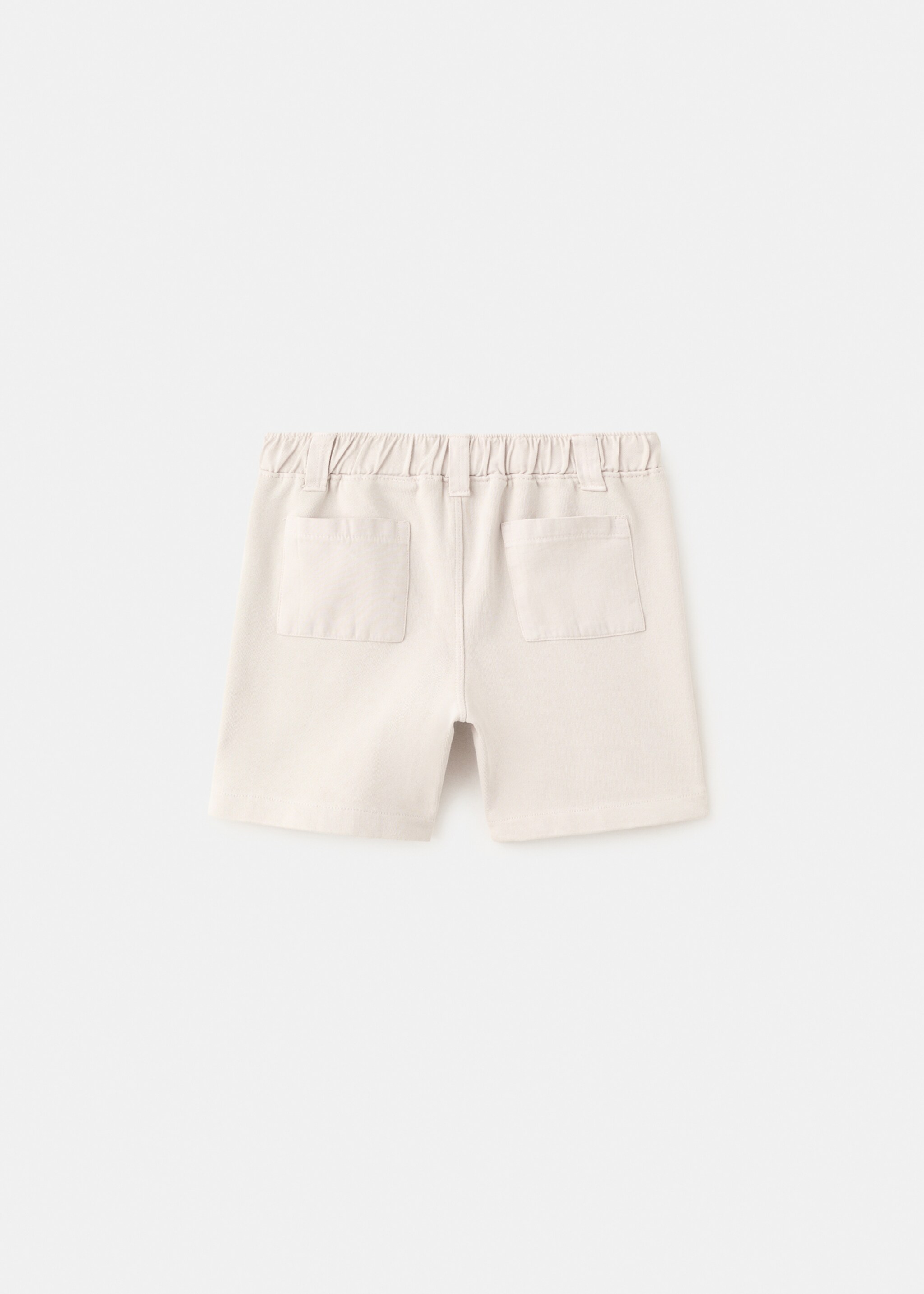 Pockets cotton Bermuda shorts - Reverse of the article, Light/Pastel Grey. Ref: 27078268-00.