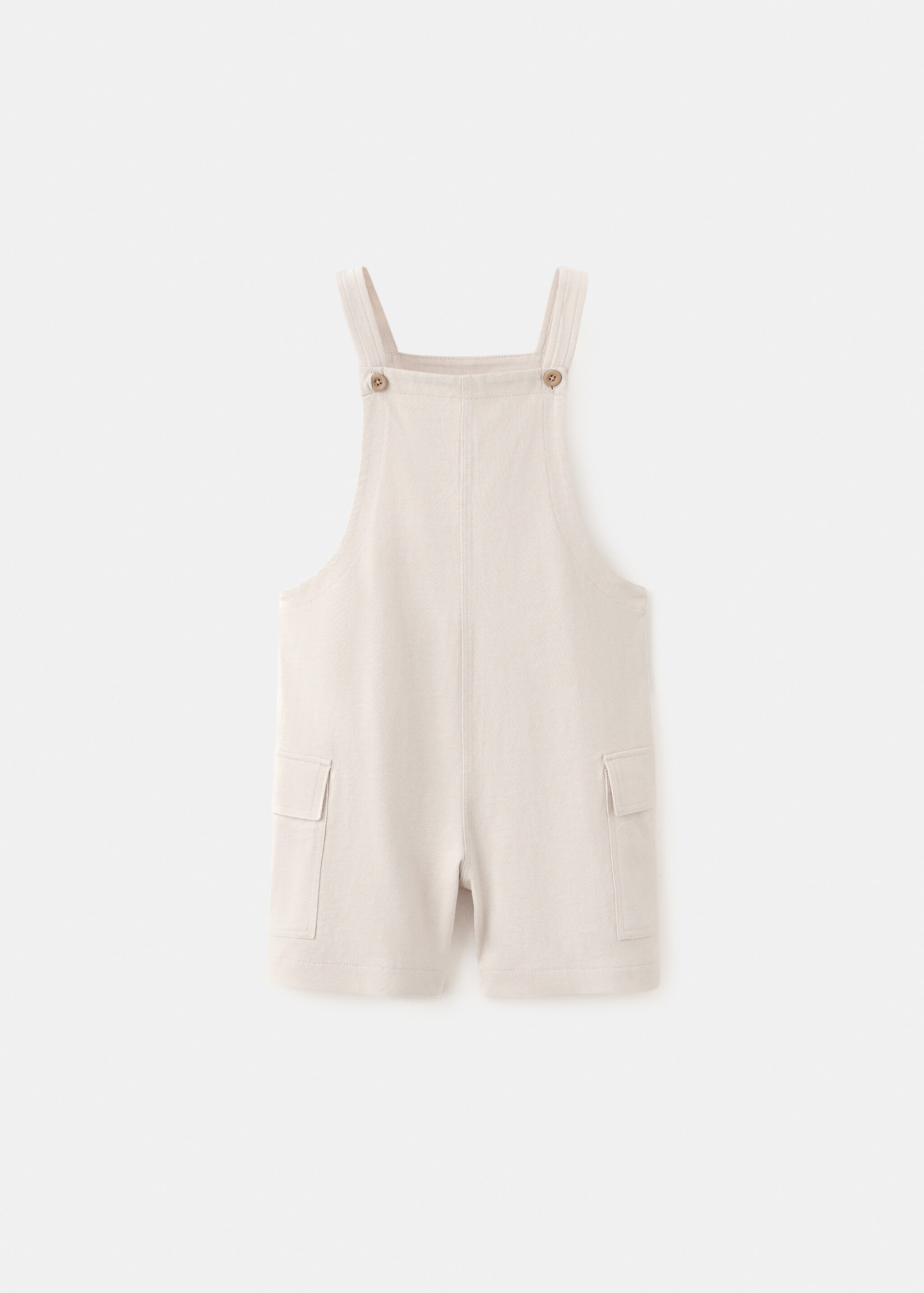 Cotton dungarees with cargo pockets - Article without model, Light/Pastel Grey. Ref: 27078271-00.