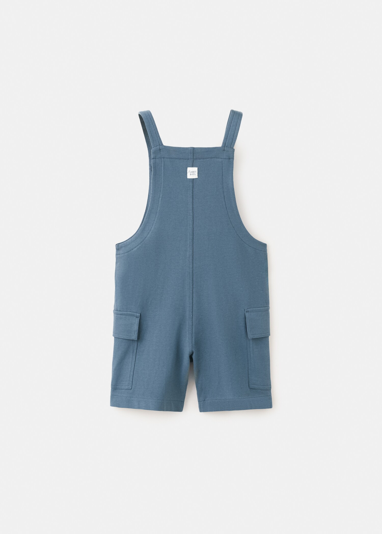 Cotton dungarees with cargo pockets - Reverse of the article
