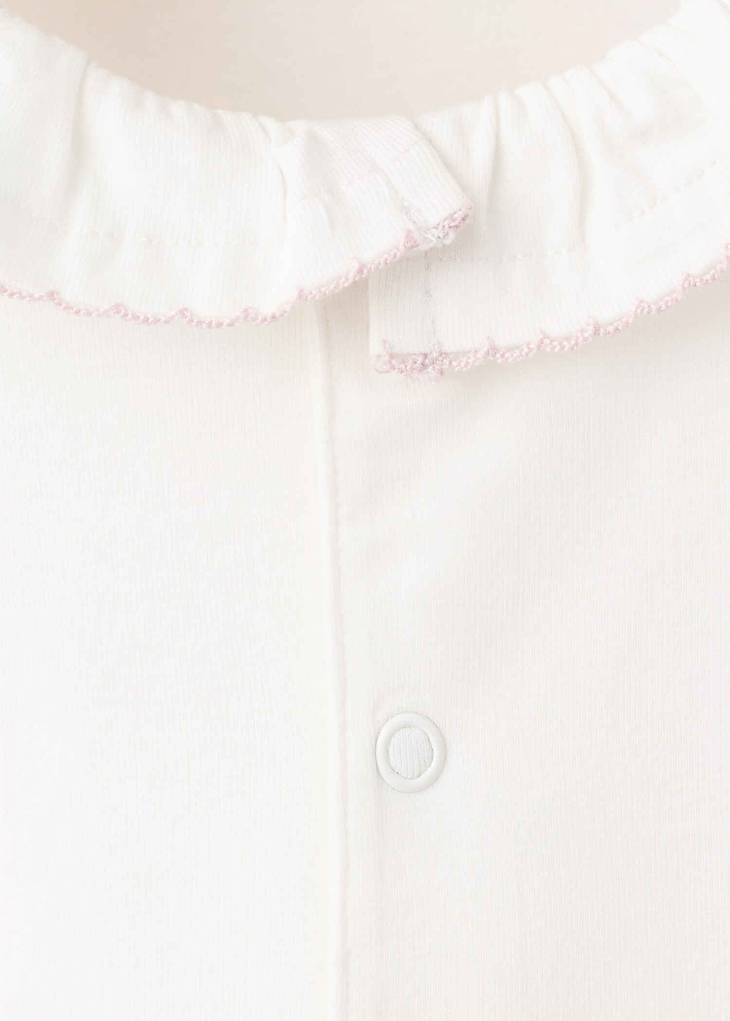 Cotton babydoll collar pyjama - Details of the article 8