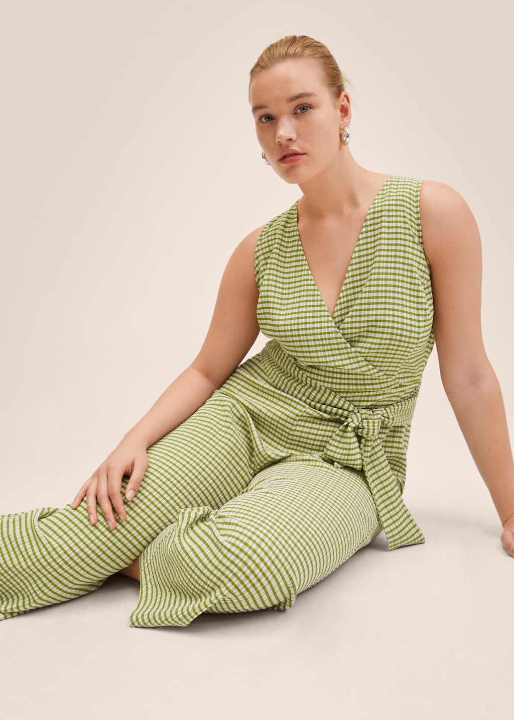 Gingham check jumpsuit deals