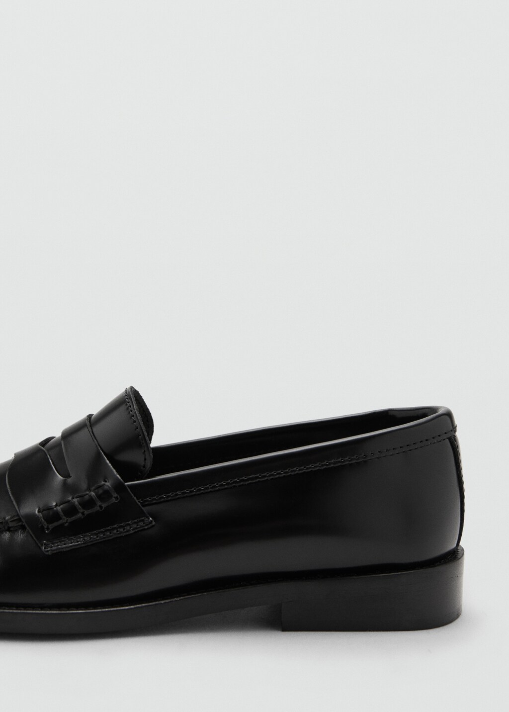 Mango Gathered leather moccasin