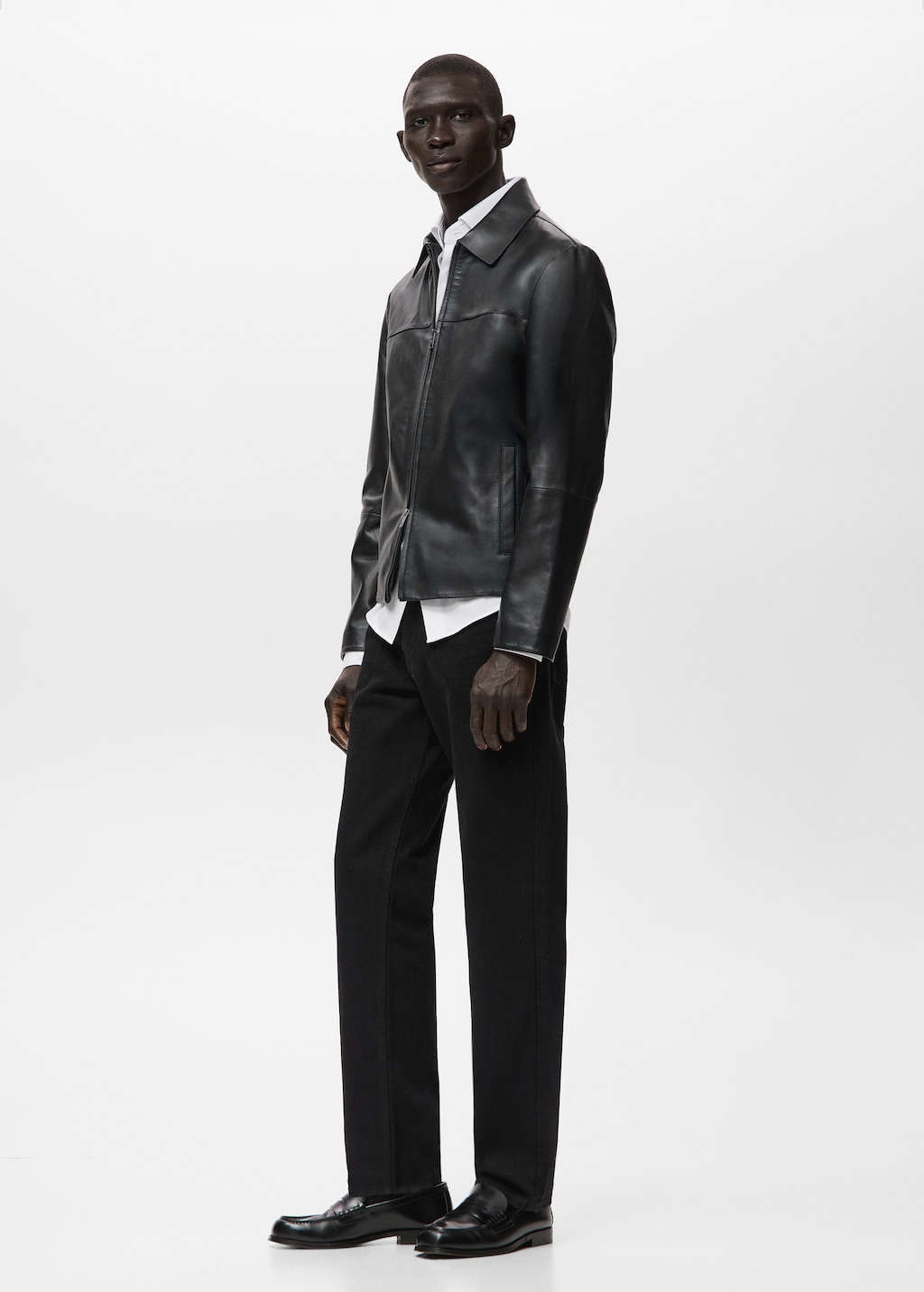 100% leather jacket with pockets