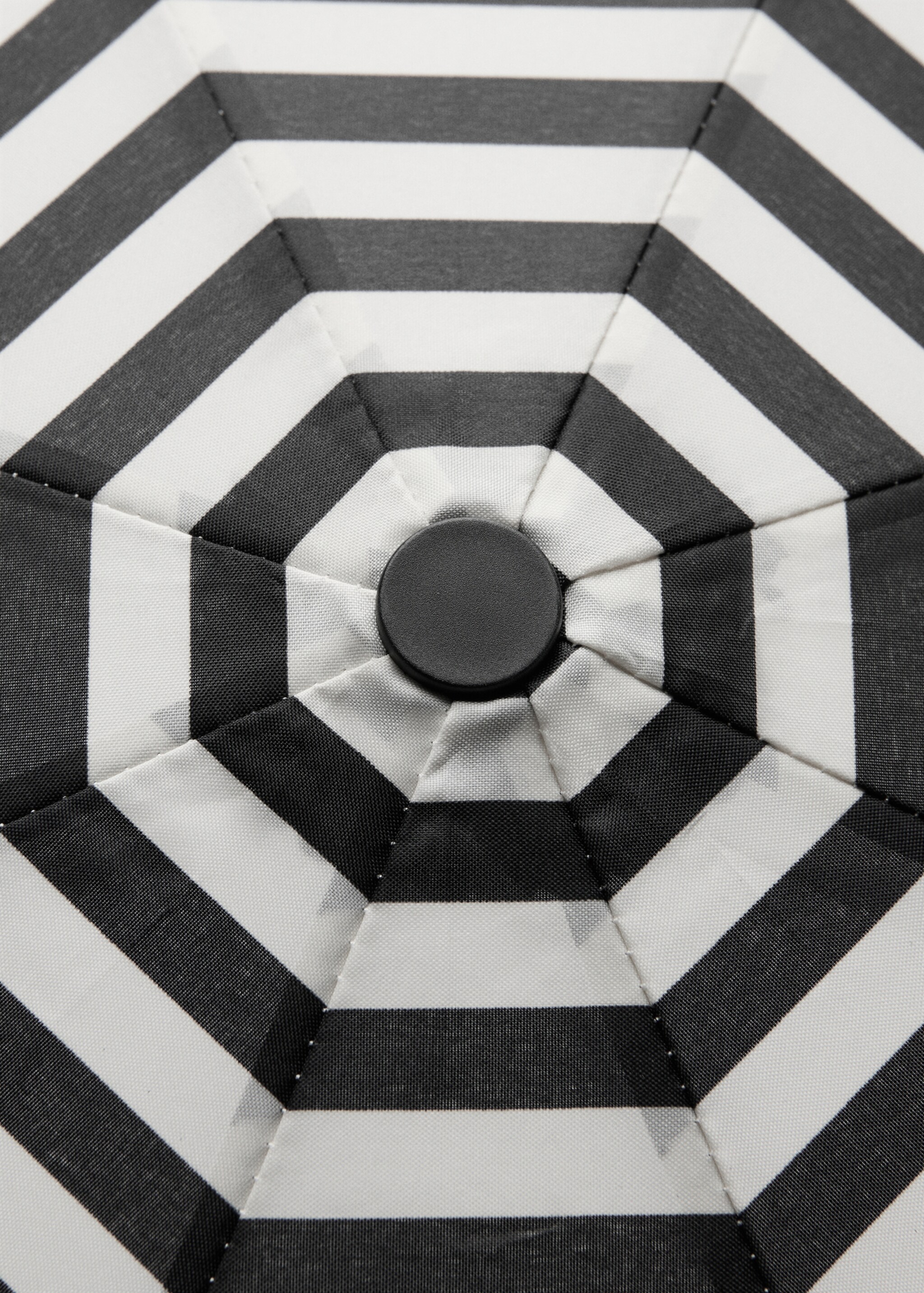 Stripe-printed umbrella - Details of the article 2, Black. Ref: 27081176-00.