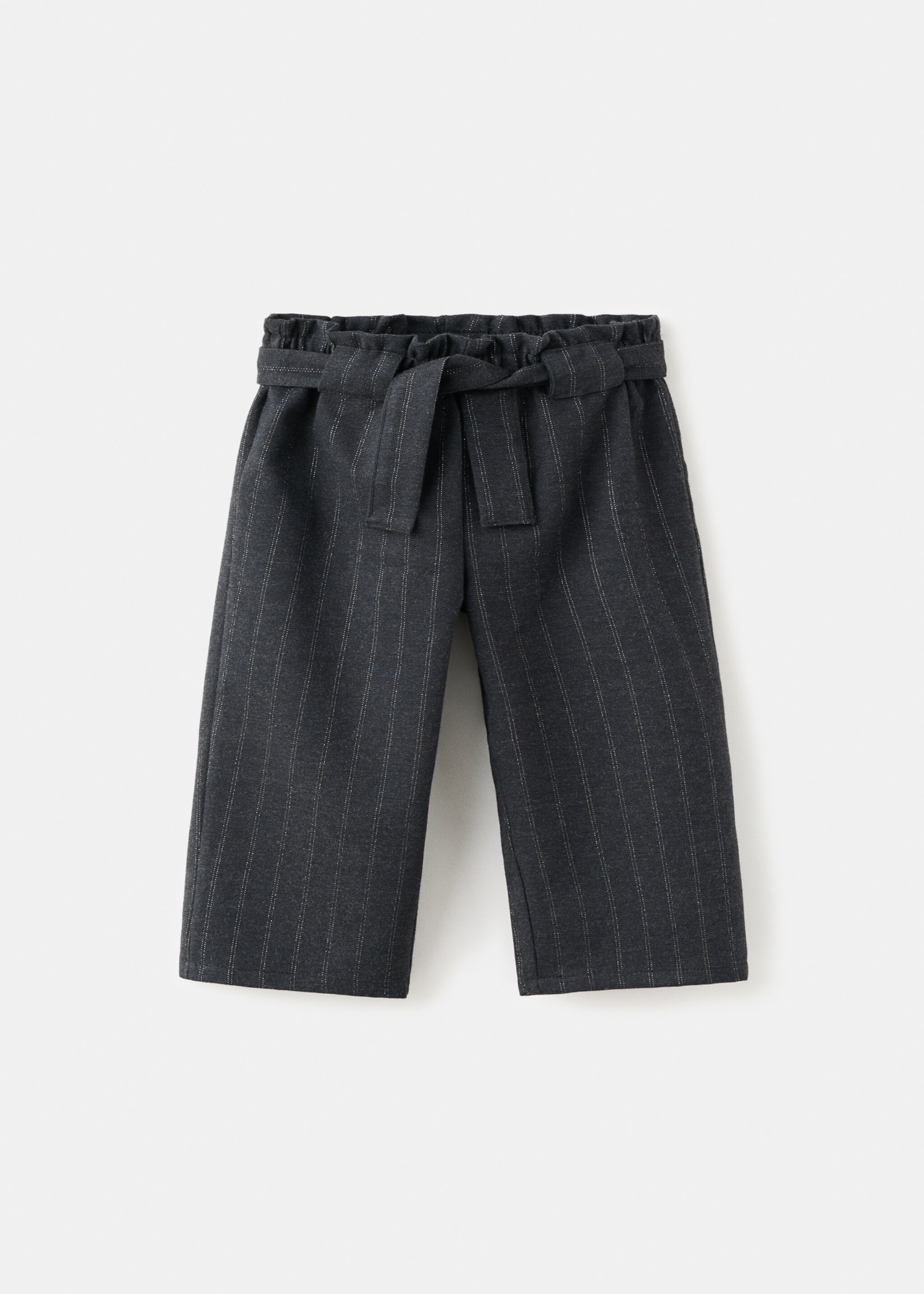 سروال به عقدة أنشوطية مخطط - منتج دون نموذج, رمادي. Ref: 27081177-00.