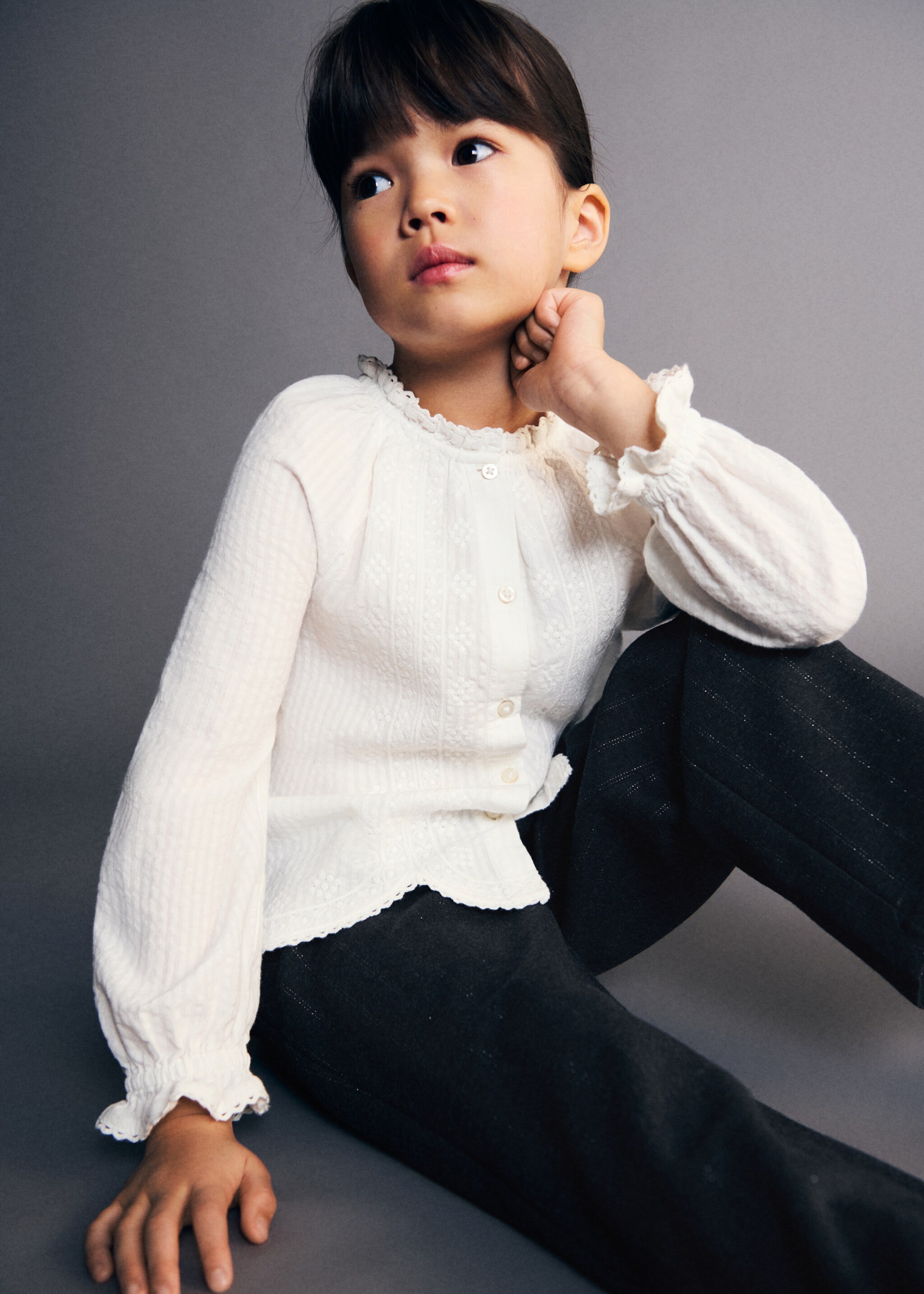 سروال به عقدة أنشوطية مخطط - تفاصيل المنتج 1, رمادي. Ref: 27081177-00.