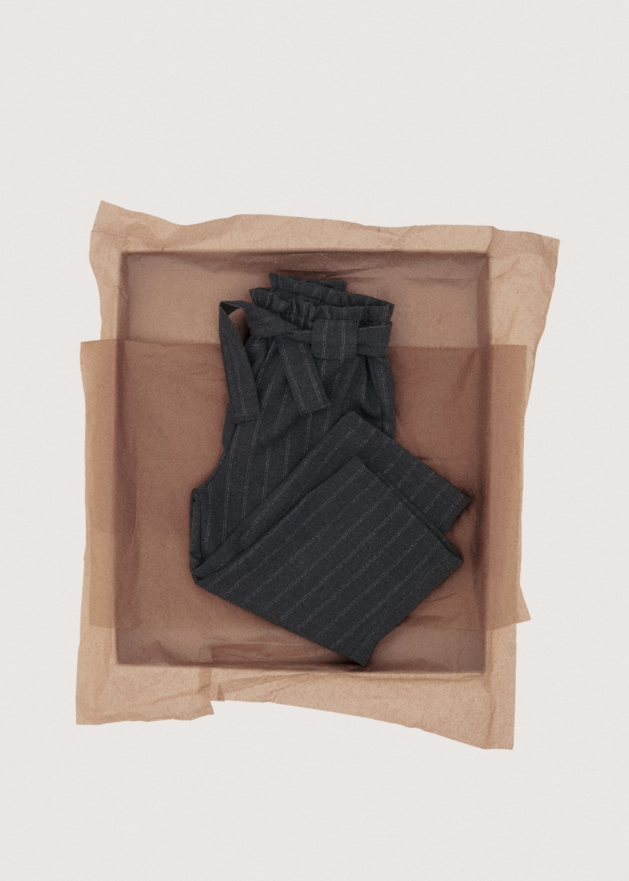 سروال به عقدة أنشوطية مخطط - تفاصيل المنتج 7, رمادي. Ref: 27081177-00.