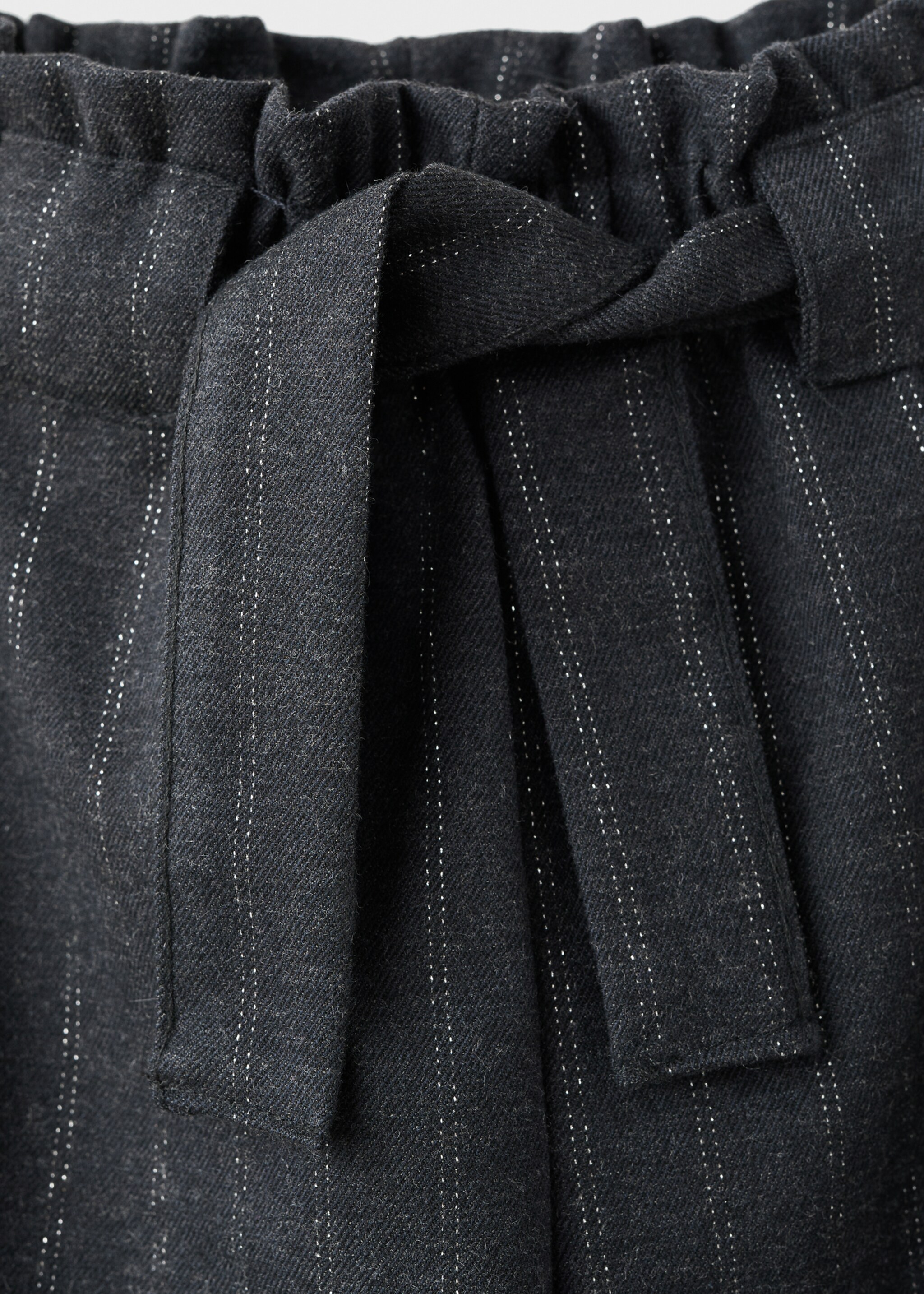 سروال به عقدة أنشوطية مخطط - تفاصيل المنتج 8, رمادي. Ref: 27081177-00.