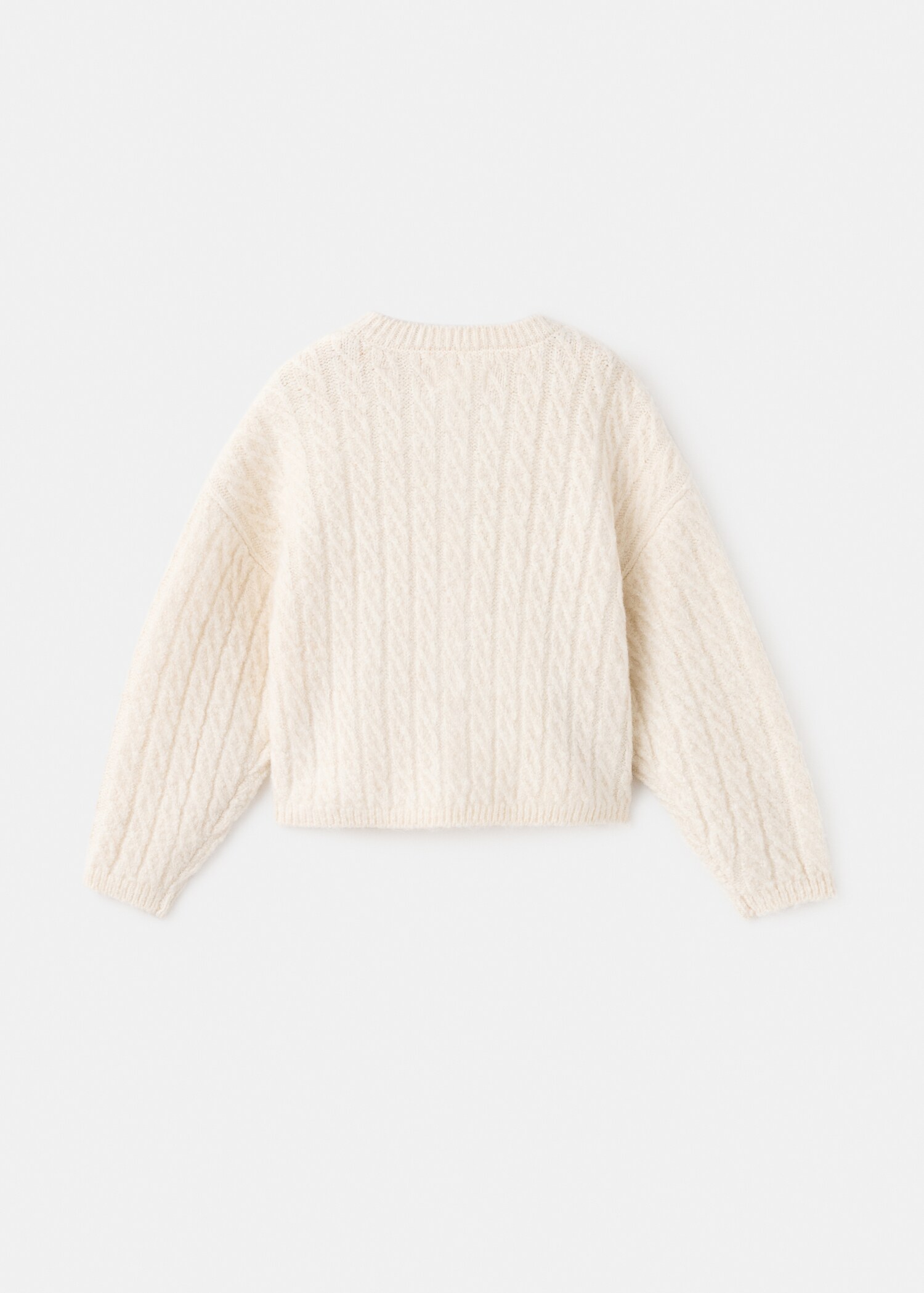 Cable-knit cardigan - Reverse of the article