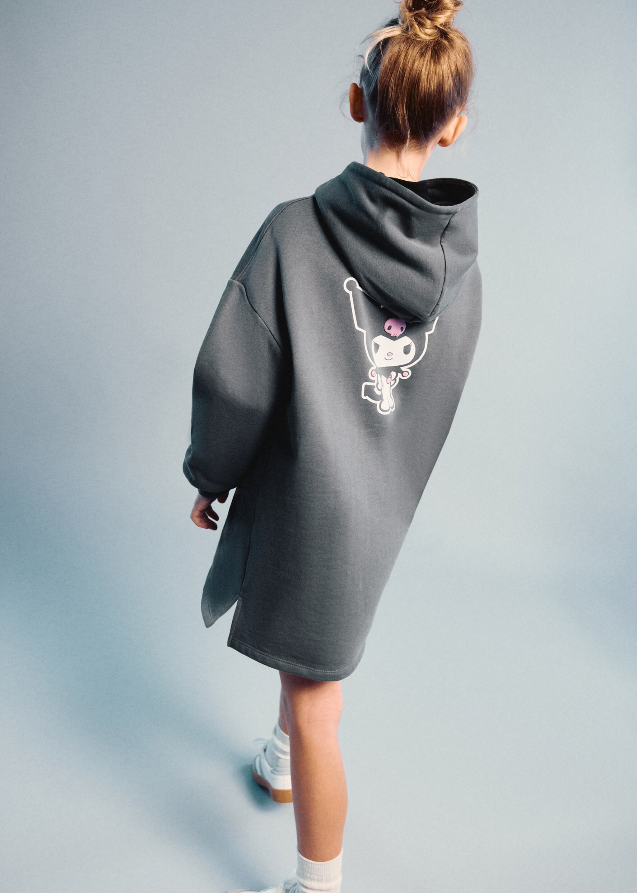 Kuromi sweatshirt dress - Medium plane, Charcoal. Ref: 27081183-00.