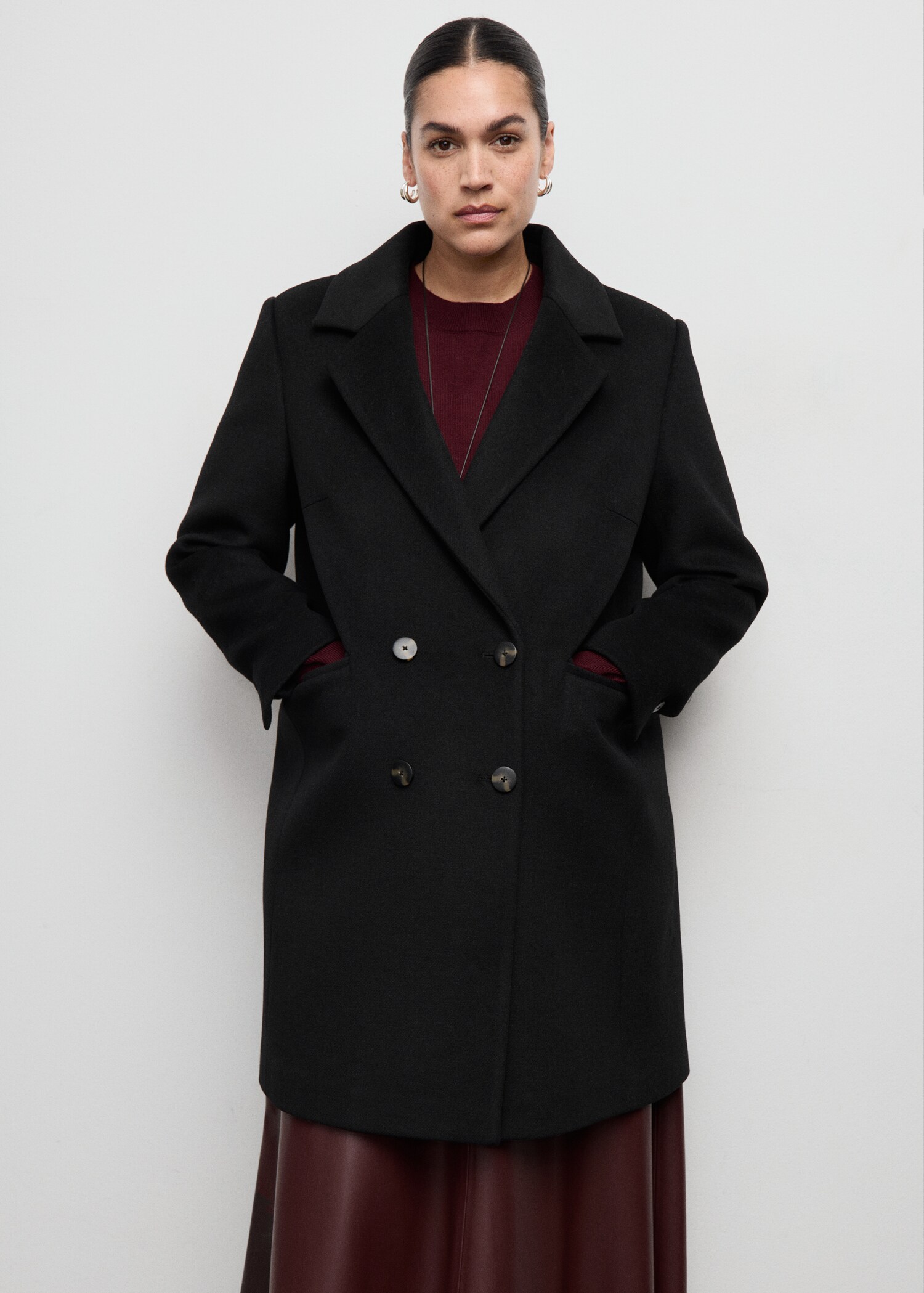 Double-breasted wool blend coat - Details of the article 5