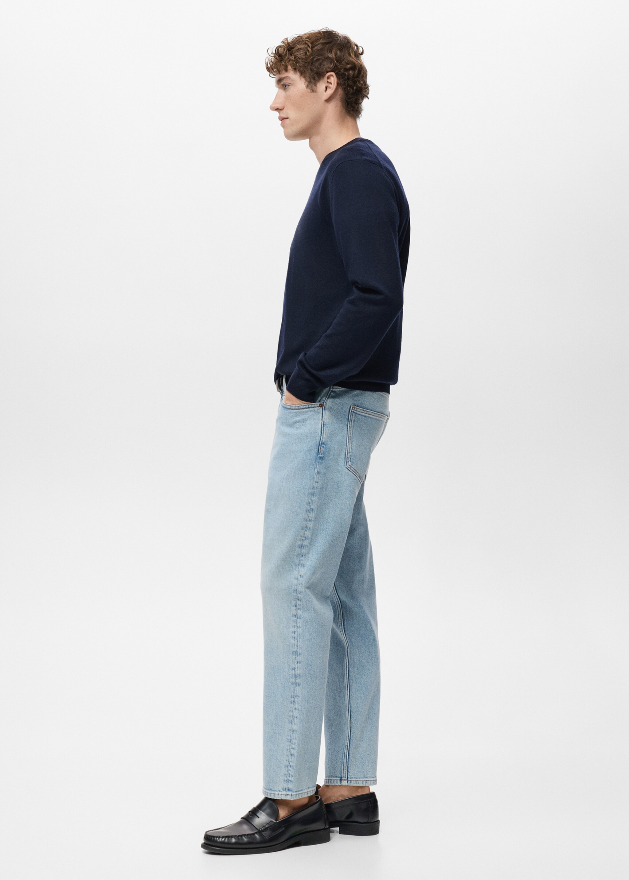 Ben cropped tapered-fit jeans - Details of the article 2, Light Blue. Ref: 27081188-00.