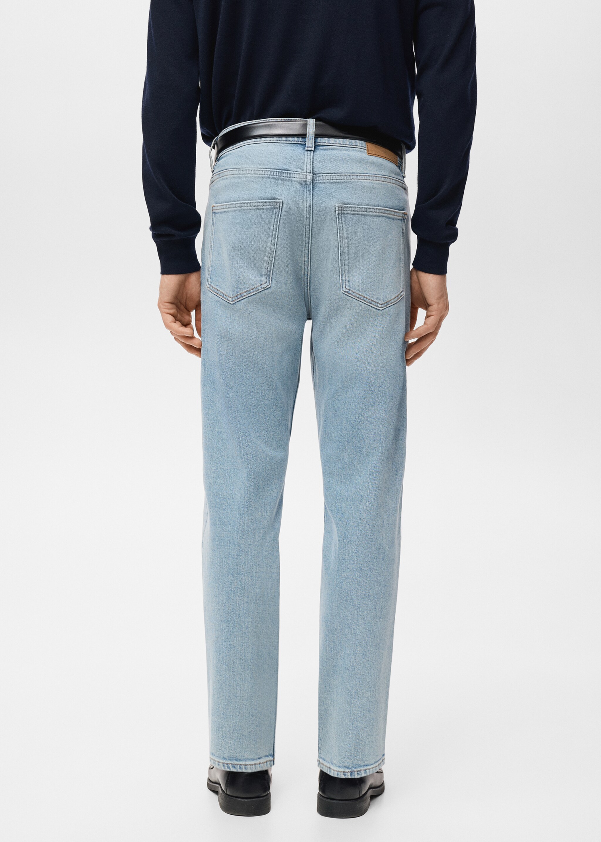 Ben cropped tapered-fit jeans - Reverse of the article, Light Blue. Ref: 27081188-00.